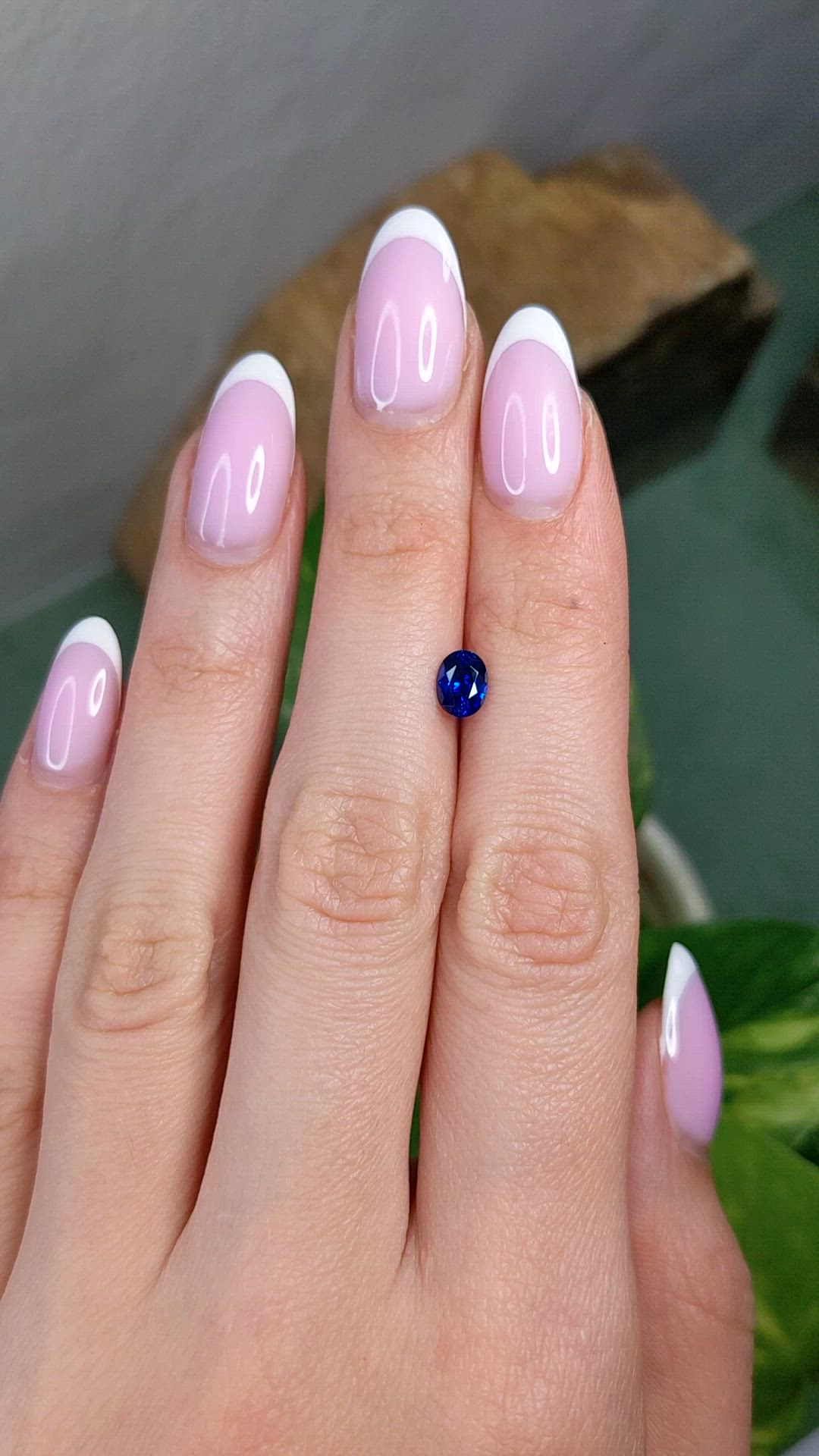 0.93 Ct. Blue Sapphire from Ceylon (Sri Lanka) Size Video