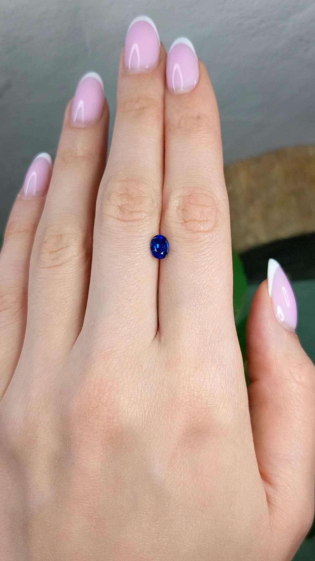 0.93 Ct. Blue Sapphire from Ceylon (Sri Lanka) Size Video
