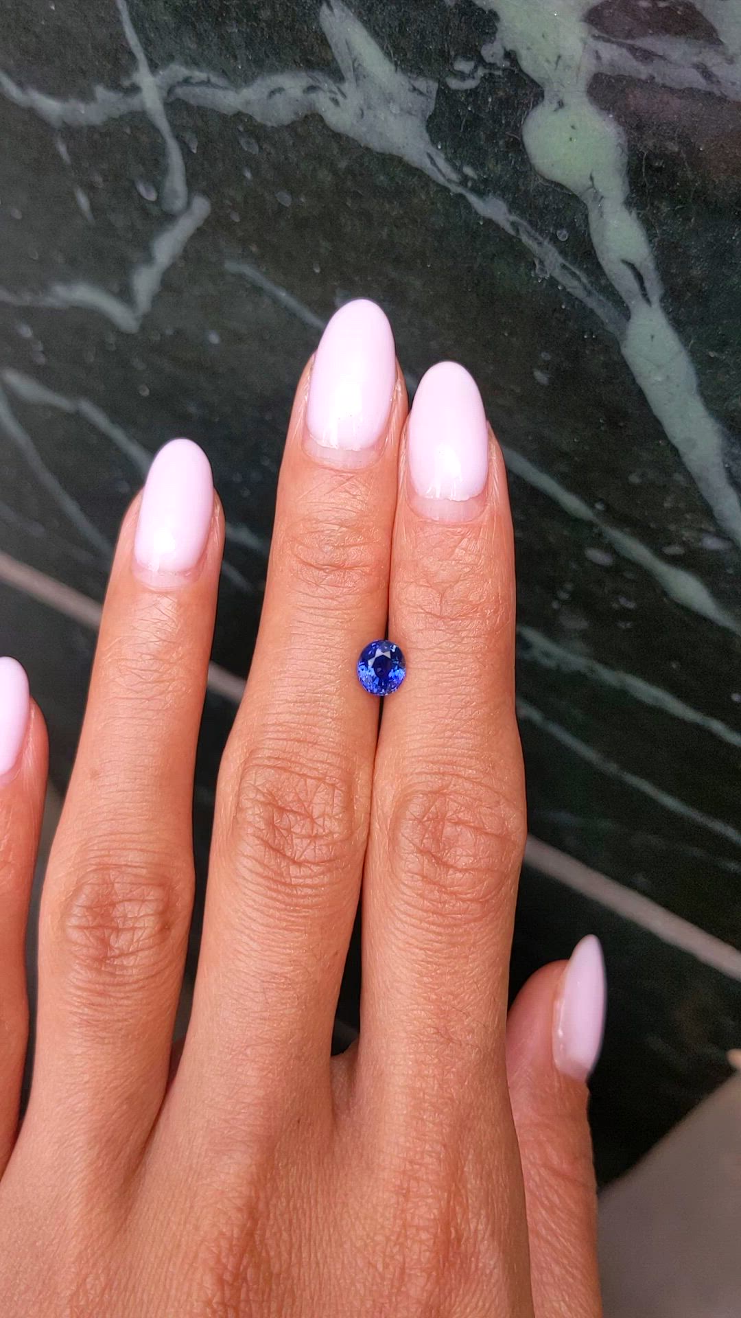 1.13 Ct. Blue Sapphire from Ceylon (Sri Lanka) Size Video