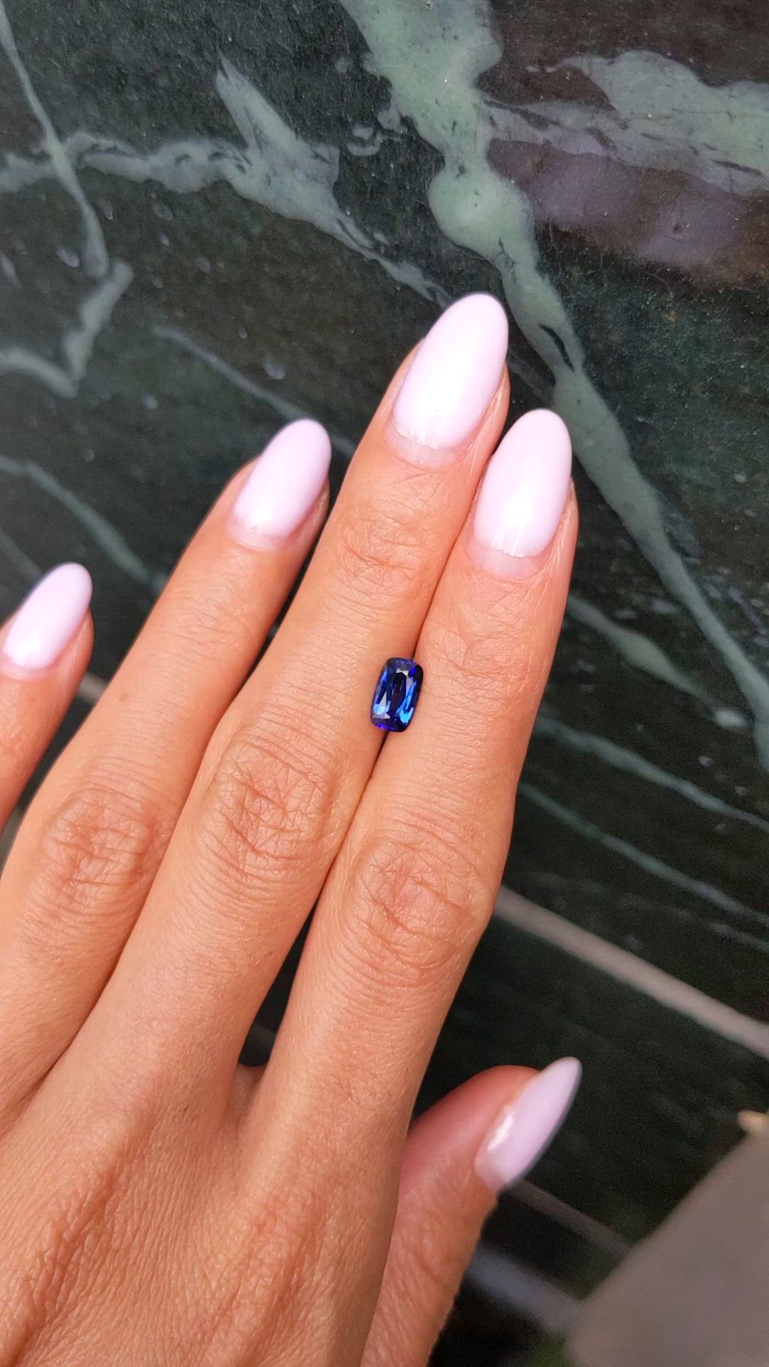 1.15 Ct. Blue Sapphire from Ceylon (Sri Lanka) Size Video