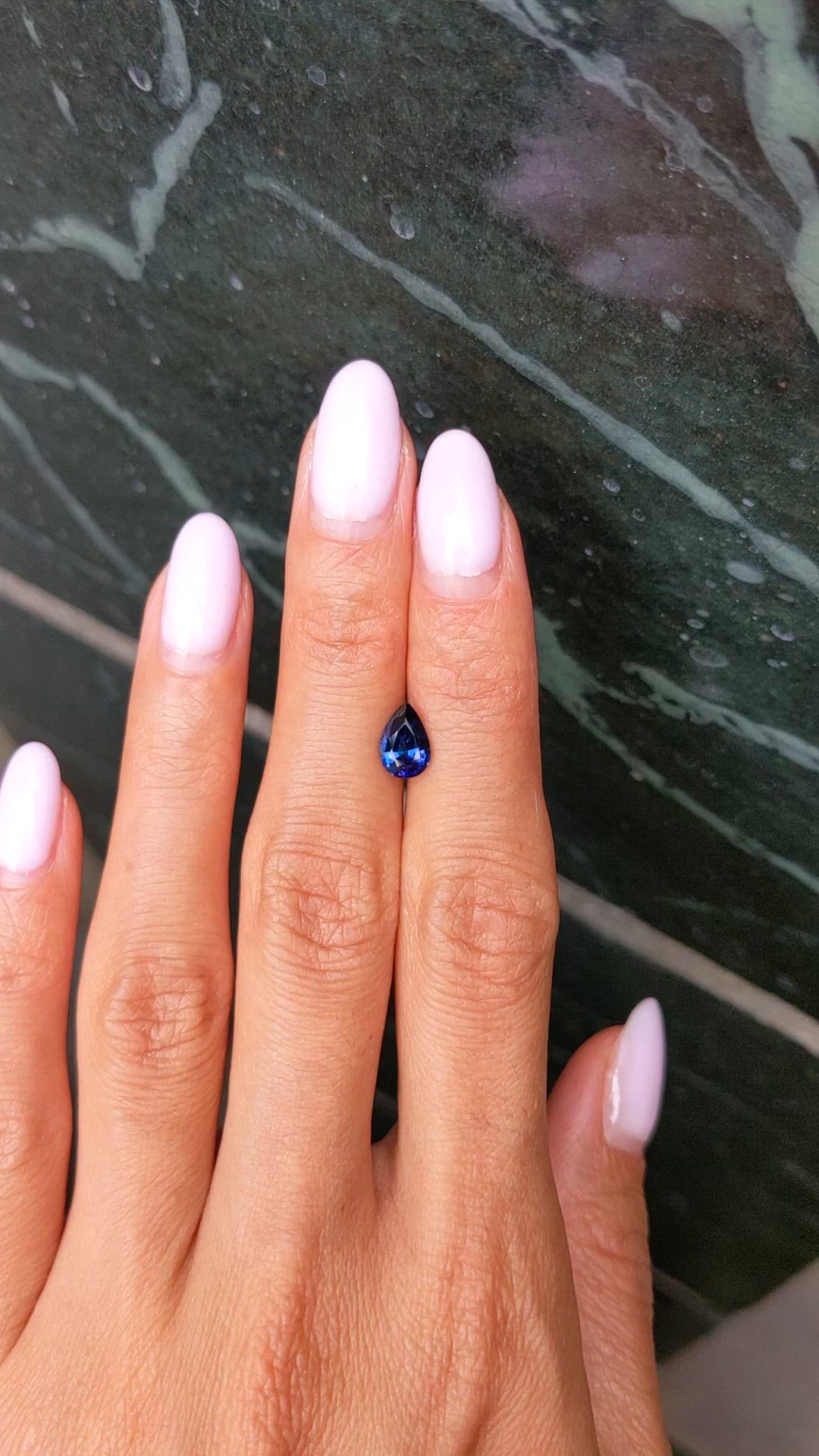 1.32 Ct. Blue Sapphire from Ceylon (Sri Lanka) Size Video