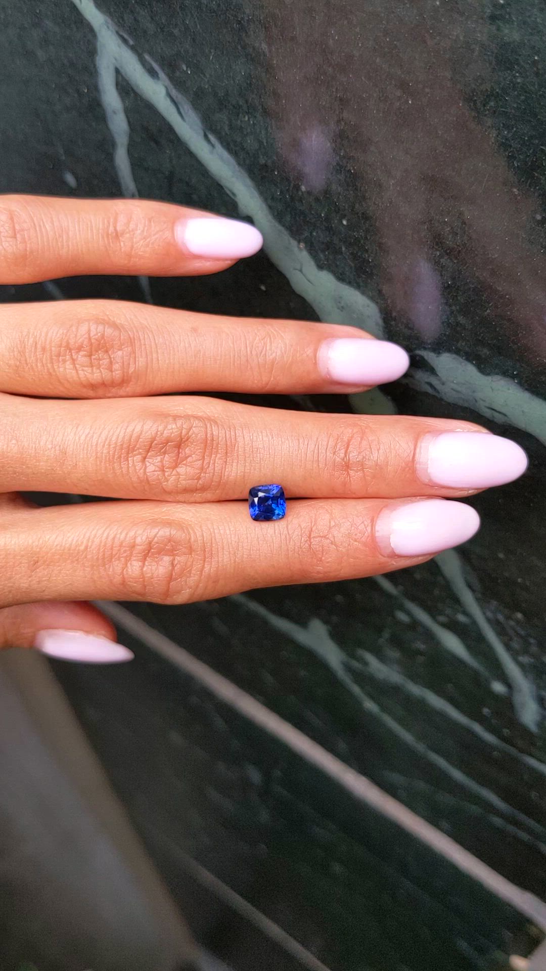 1.35 Ct. Blue Sapphire from Ceylon (Sri Lanka) Size Video