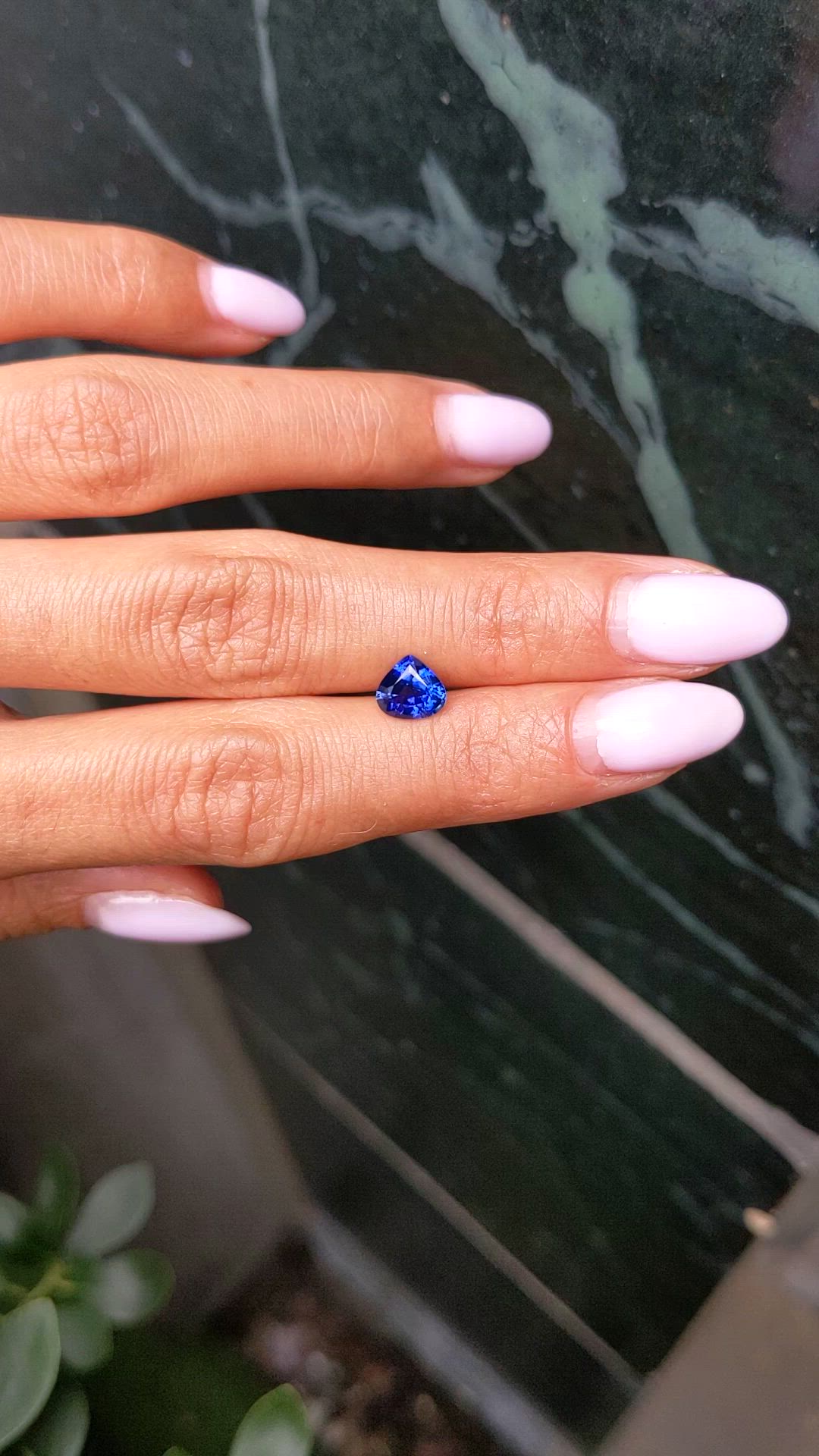 1.27 Ct. Blue Sapphire from Ceylon (Sri Lanka) Size Video