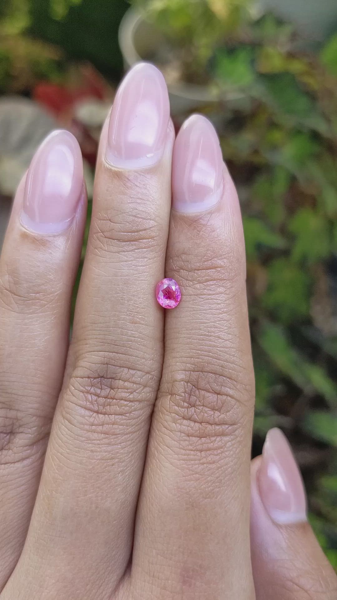 0.47 Ct. Pink Sapphire from Ceylon (Sri Lanka) Size Video