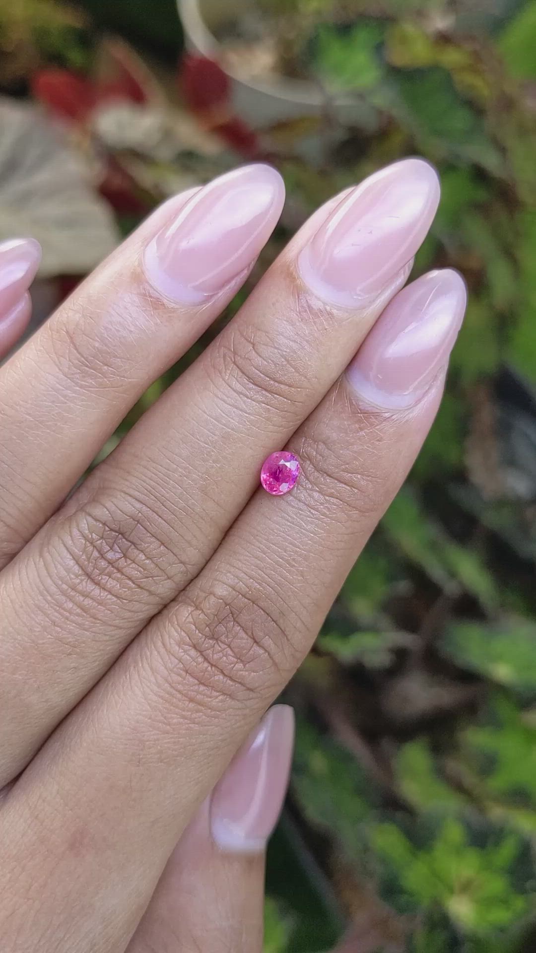 0.47 Ct. Pink Sapphire from Ceylon (Sri Lanka) Size Video