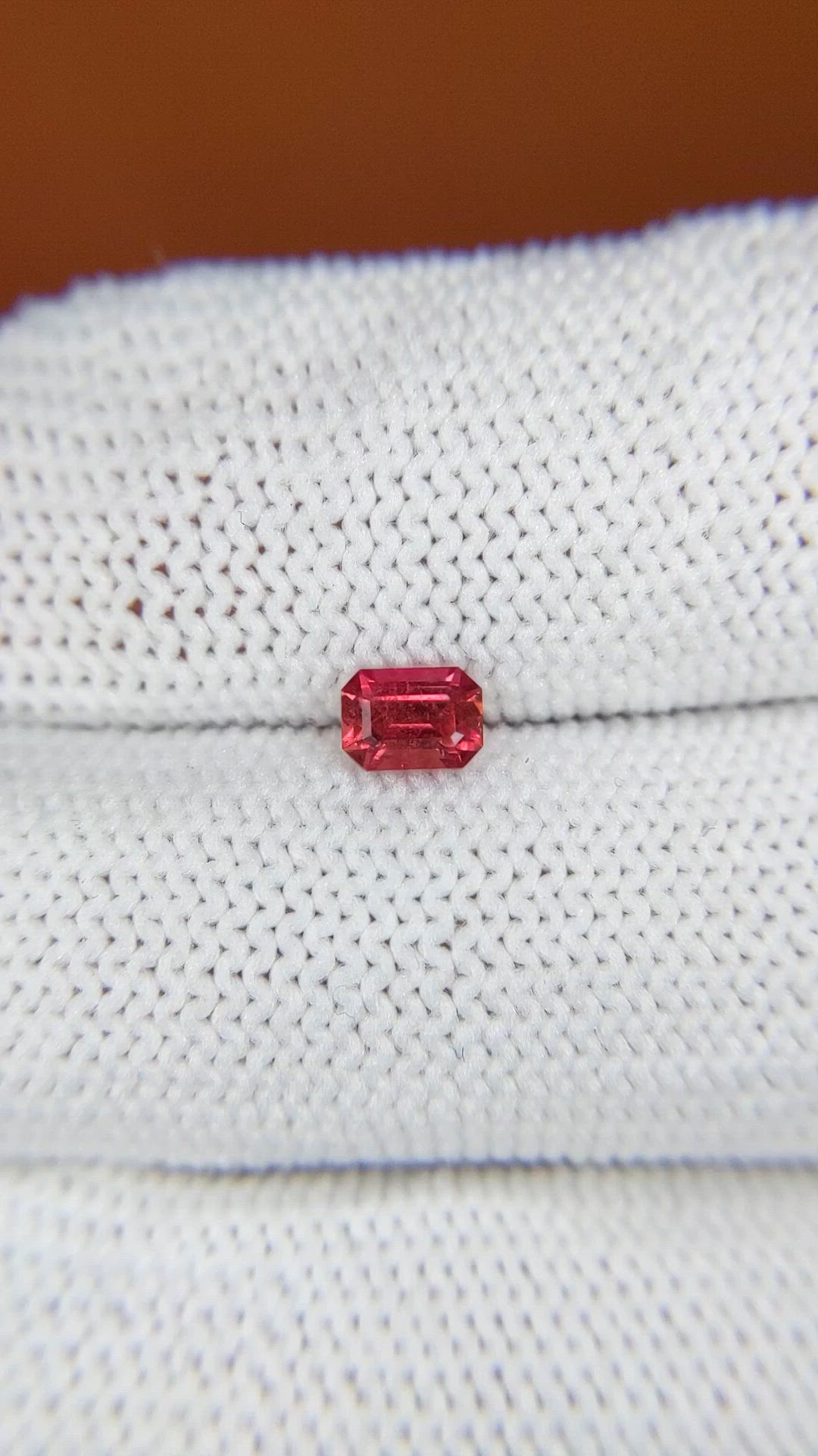 0.46 Ct. Reddish Pink Sapphire from Ceylon (Sri Lanka) Size Video