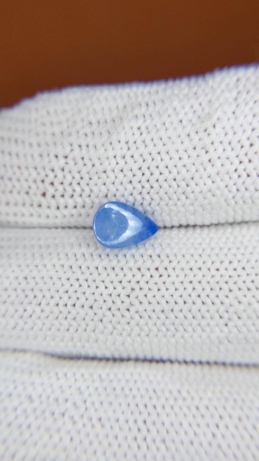 1.16 Ct. Blue Cabochon Sapphire from Ceylon (Sri Lanka) Size Video