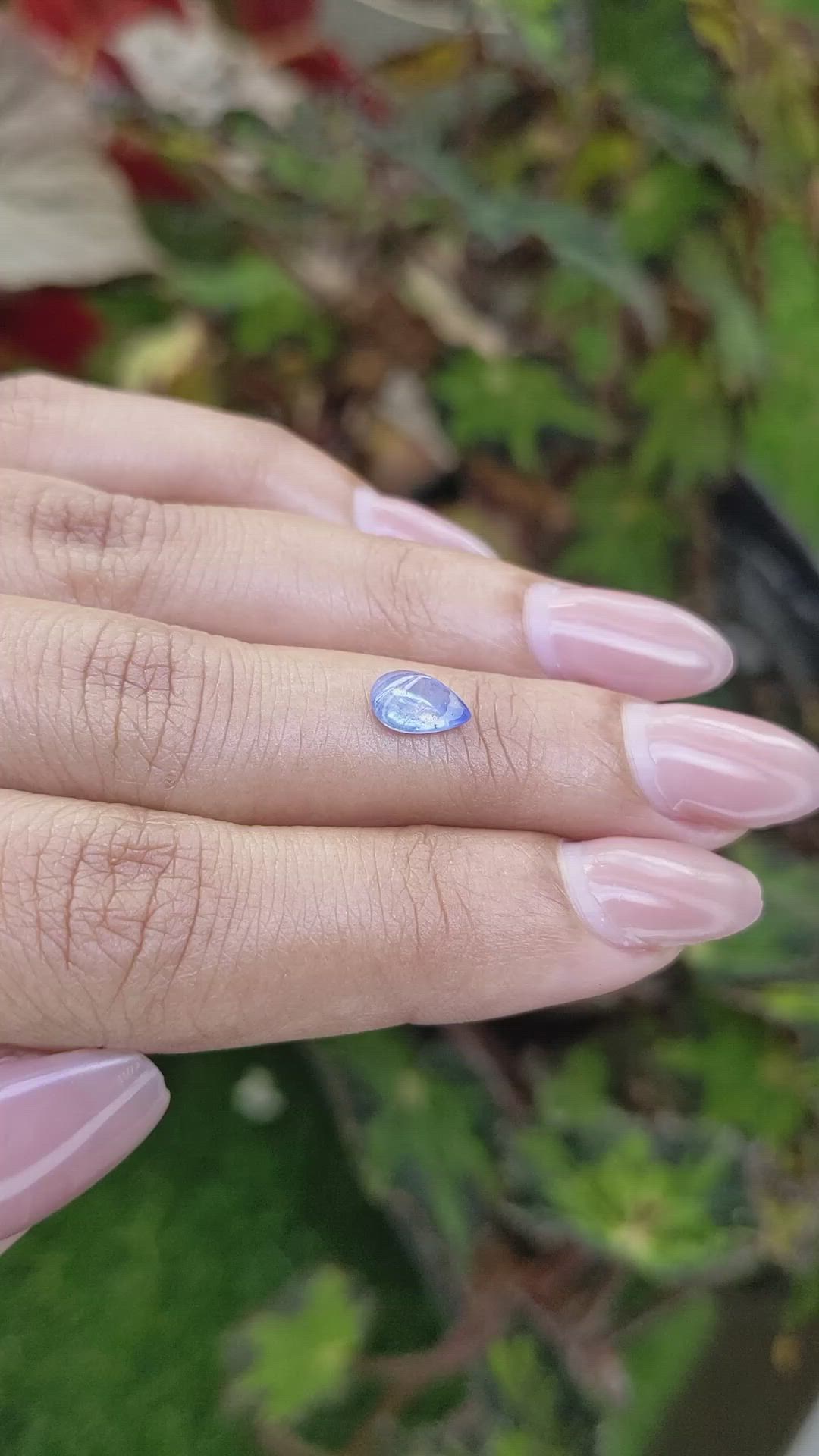 1.16 Ct. Blue Cabochon Sapphire from Ceylon (Sri Lanka) Size Video