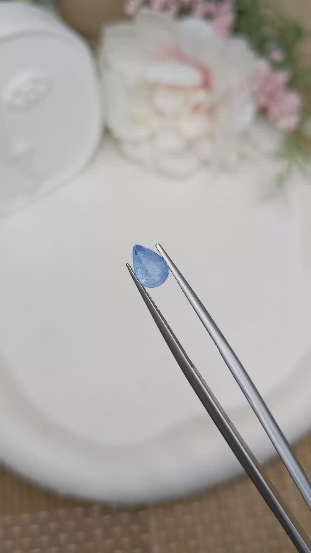 1.16 Ct. Blue Cabochon Sapphire from Ceylon (Sri Lanka) Size Video