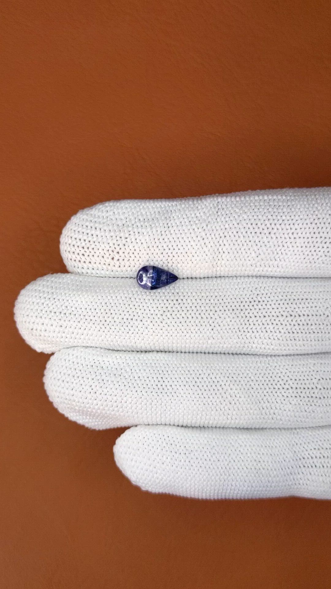 1.13 Ct. Bi Color / Parti Cabochon Sapphire from Ceylon (Sri Lanka) Size Video