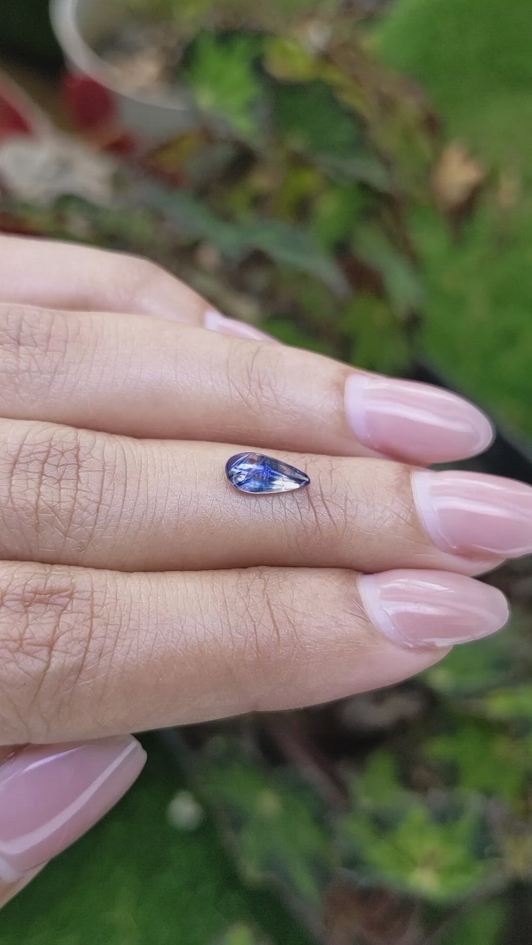 1.13 Ct. Bi Color / Parti Cabochon Sapphire from Ceylon (Sri Lanka) Size Video
