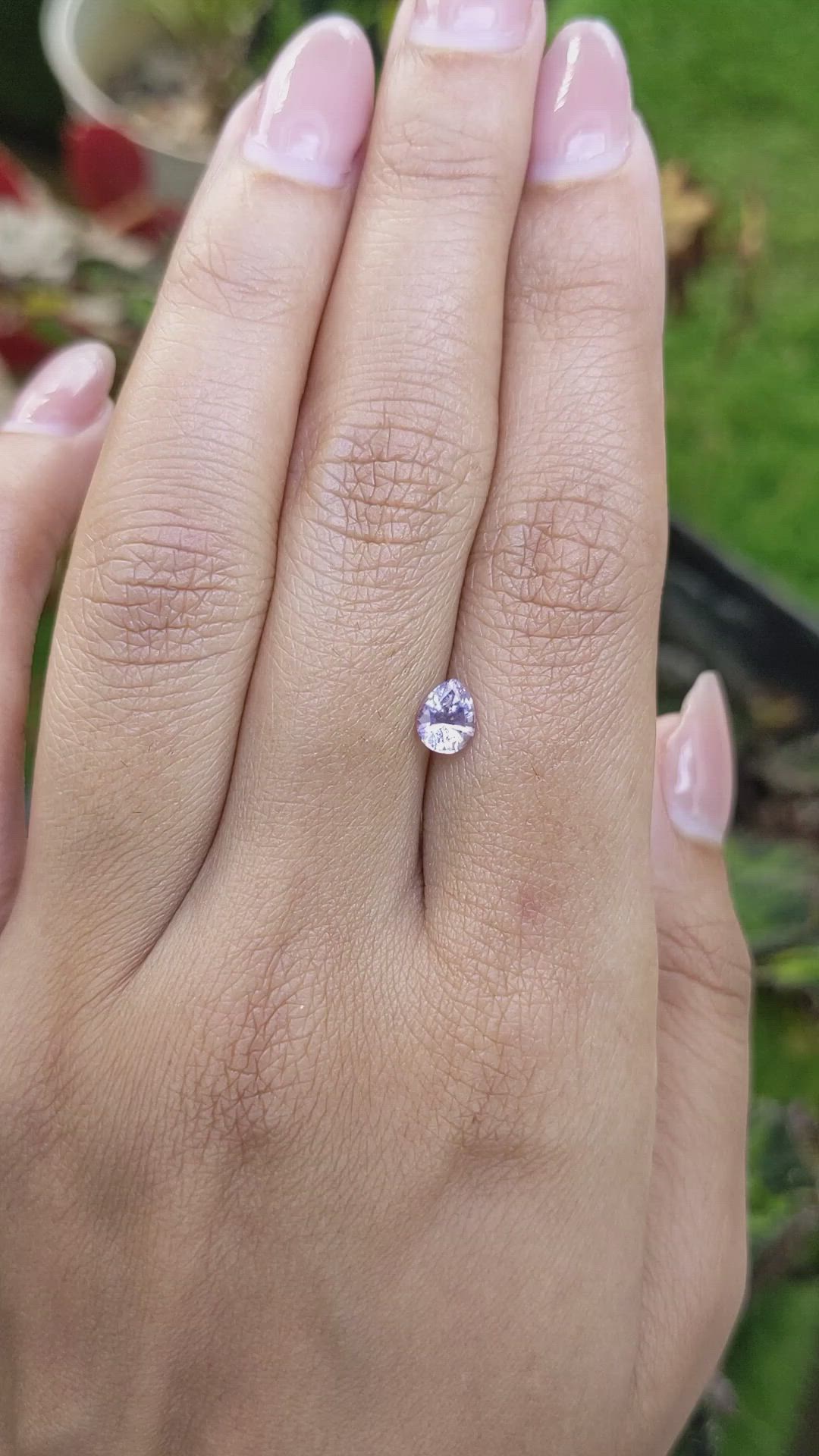 0.75 Ct. Purplish Pink Sapphire from Ceylon (Sri Lanka) Size Video