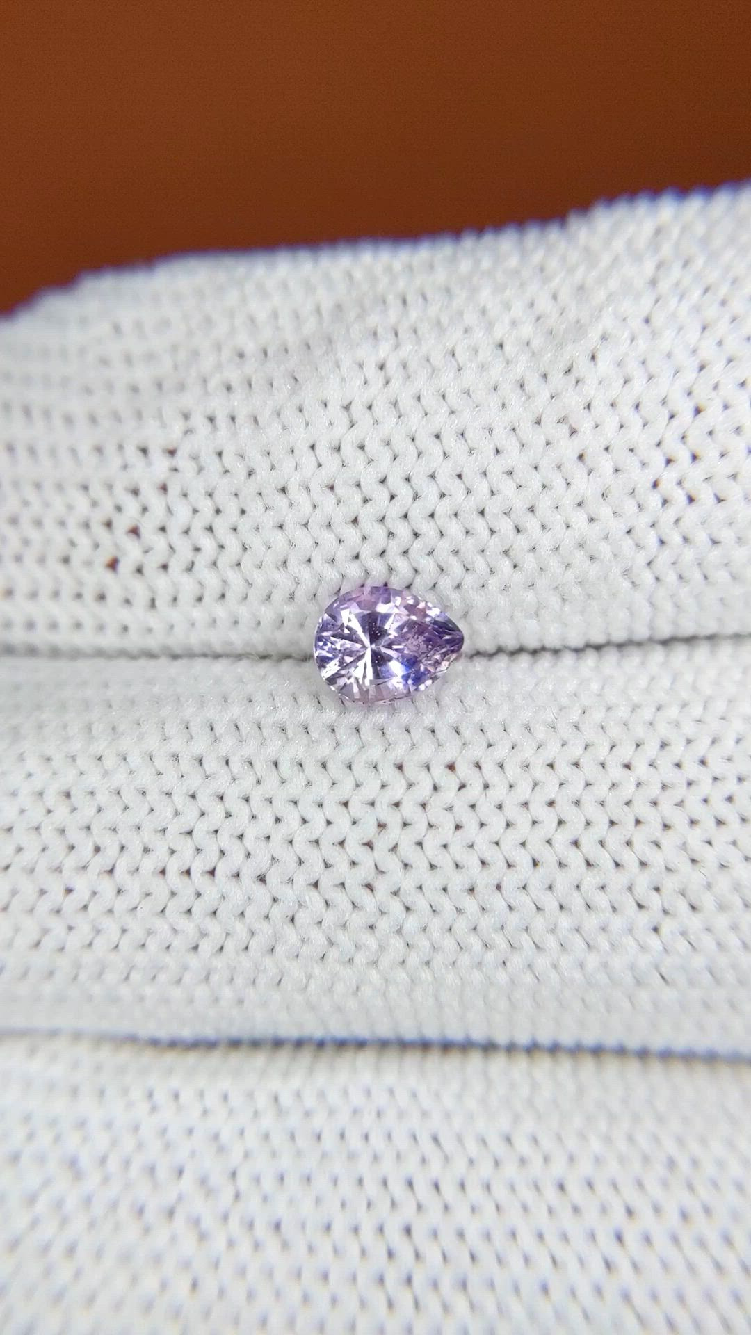 0.75 Ct. Purplish Pink Sapphire from Ceylon (Sri Lanka) Size Video