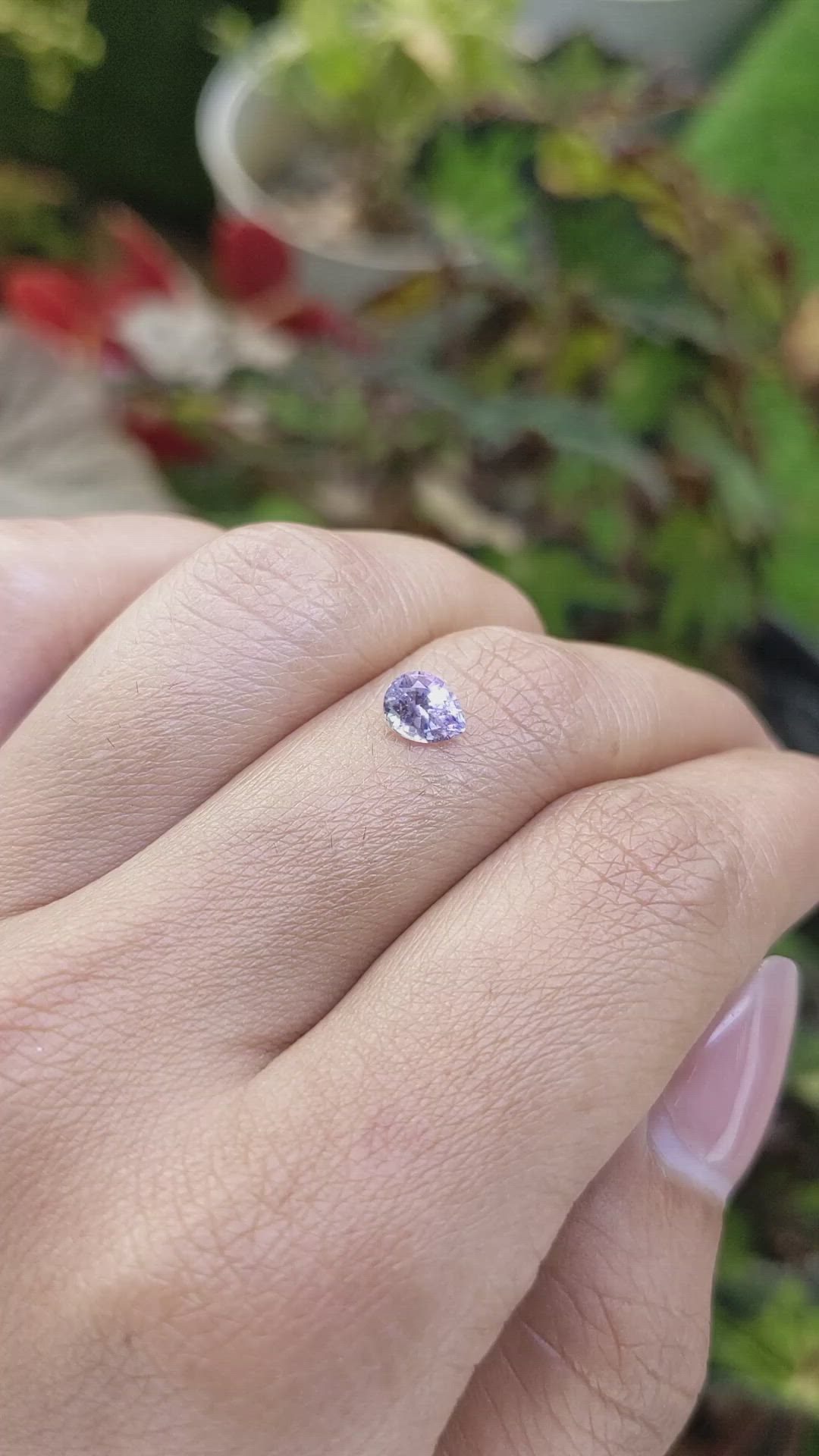 0.75 Ct. Purplish Pink Sapphire from Ceylon (Sri Lanka) Size Video