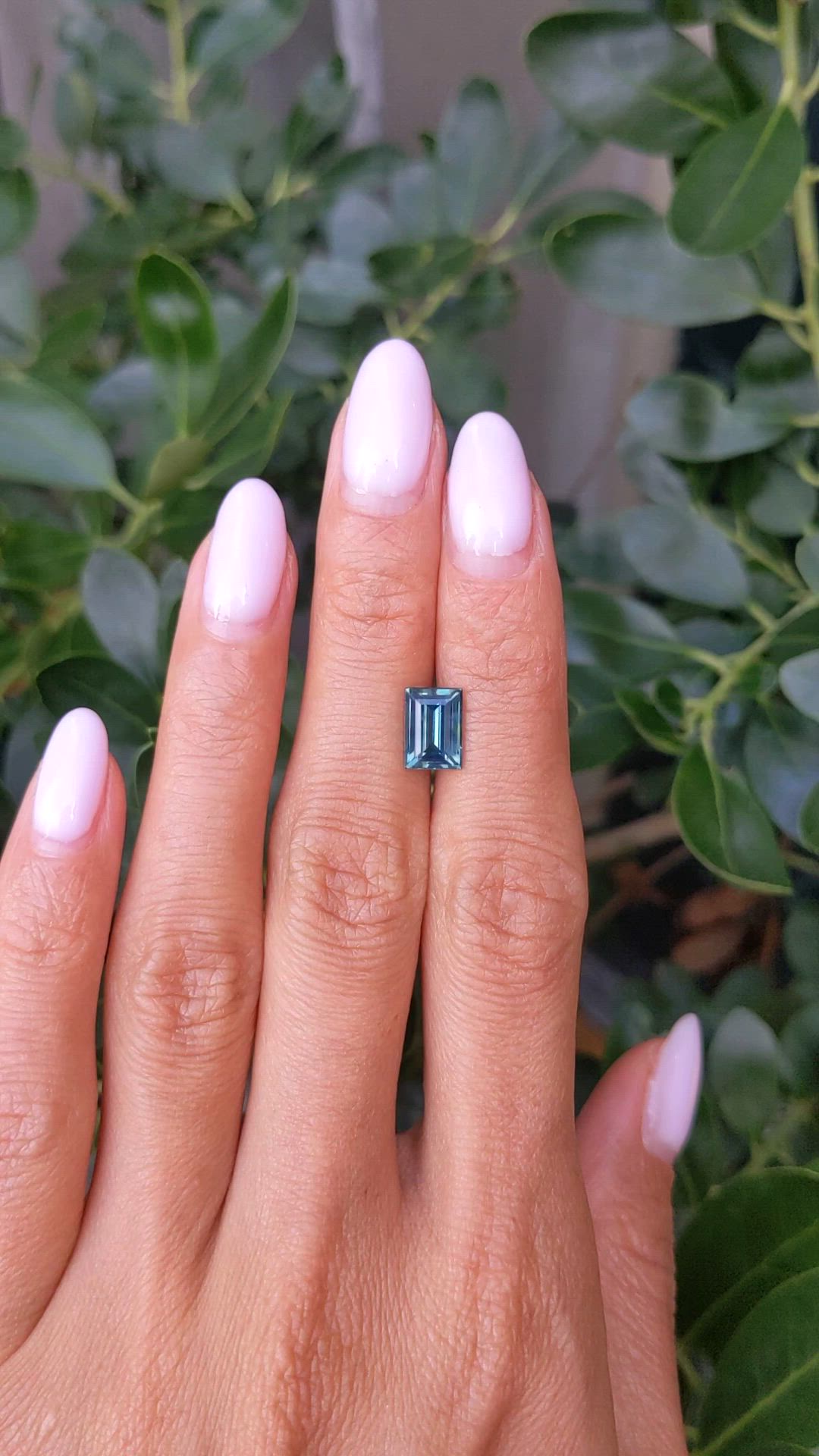 2.20 Ct. Bluish Green Sapphire from Madagascar Size Video