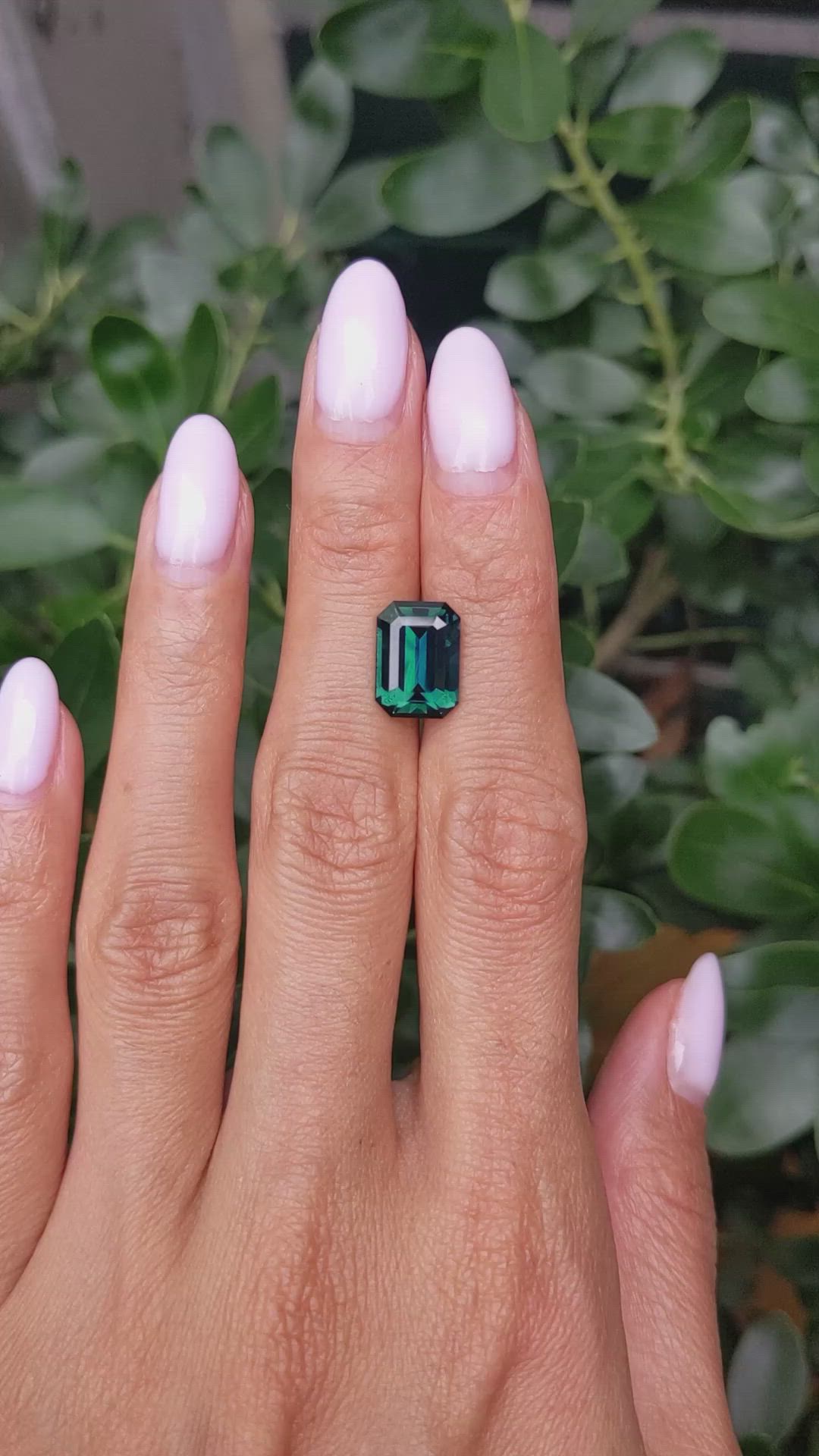 5.07 Ct. Bluish Green Sapphire from Madagascar Size Video
