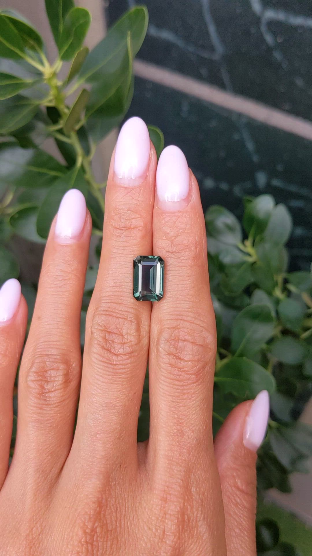 5.50 Ct. Bluish Green Sapphire from Madagascar Size Video