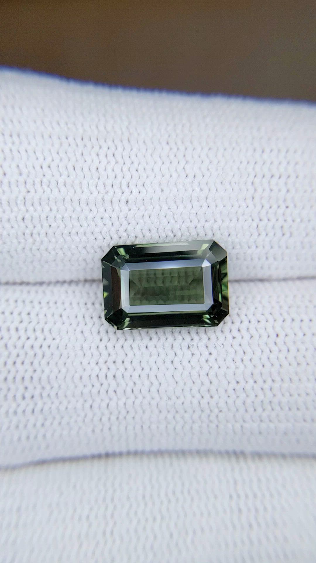 5.50 Ct. Bluish Green Sapphire from Madagascar Size Video