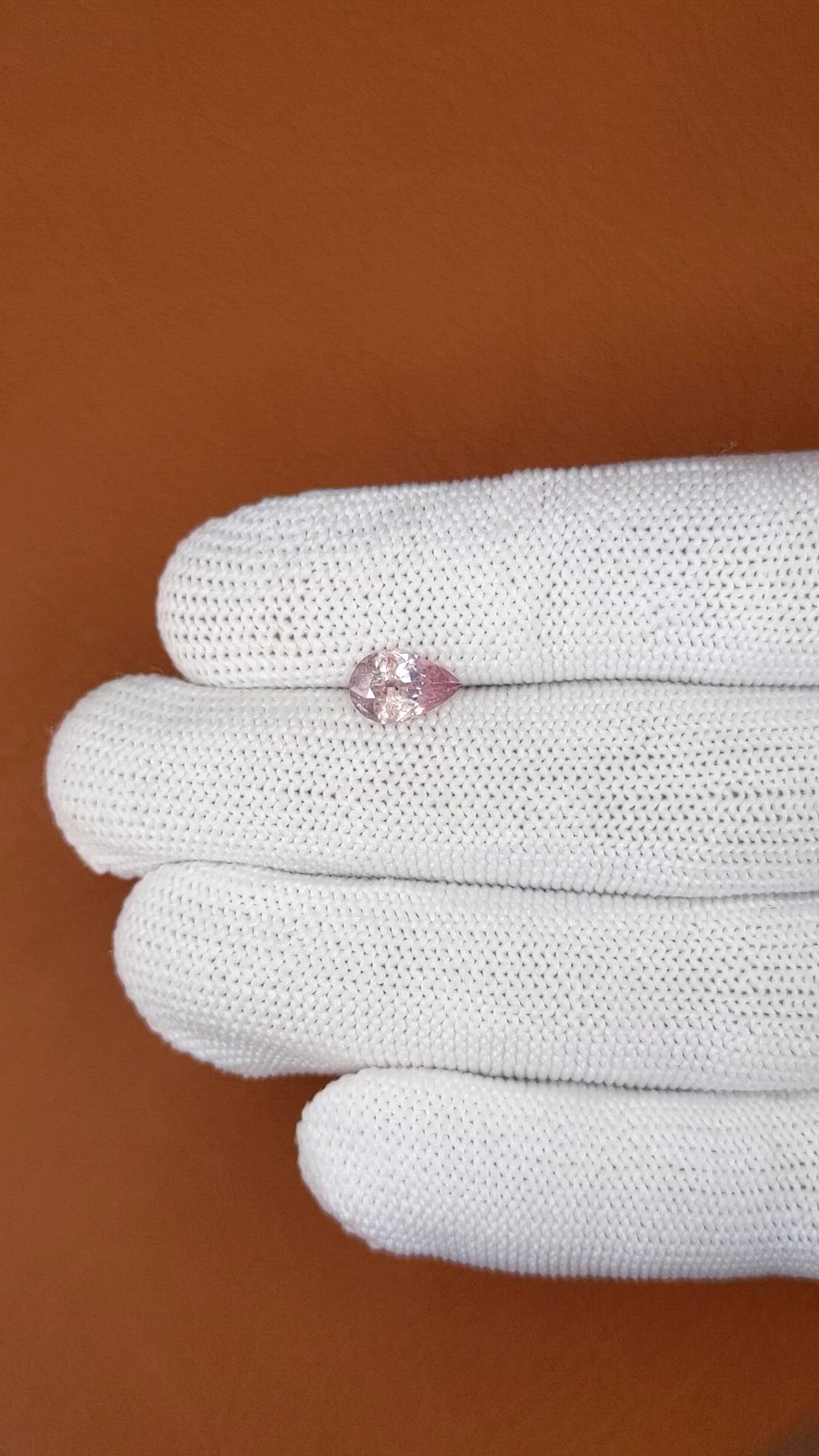 1.36 Ct. Padparadscha Sapphire from Ceylon (Sri Lanka) Size Video