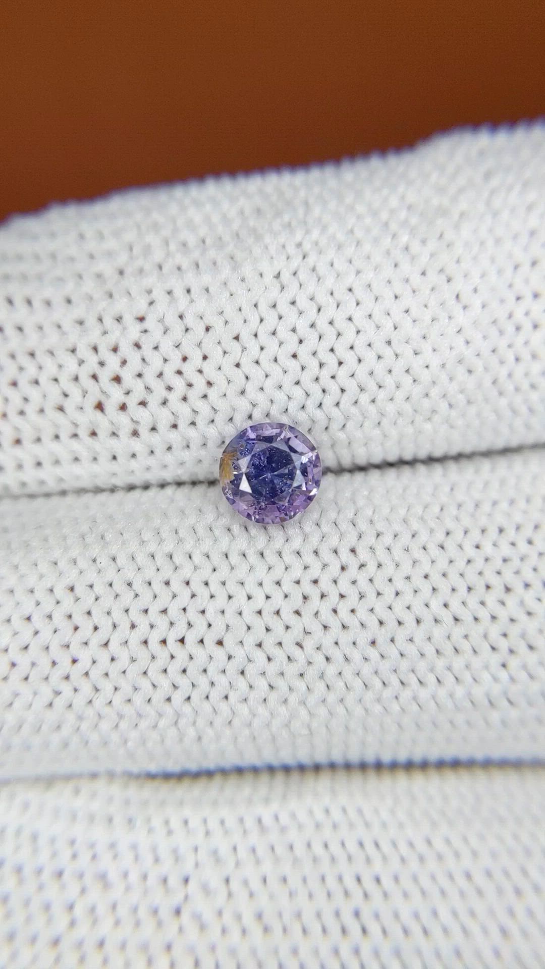 0.85 Ct. Bluish Purple Sapphire from Ceylon (Sri Lanka) Size Video