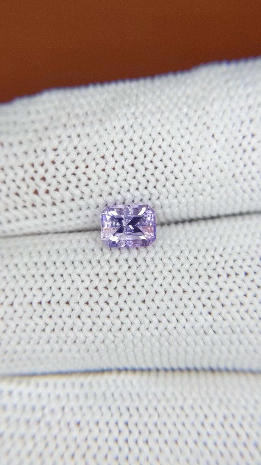 1.03 Ct. Pinkish Purple Sapphire from Ceylon (Sri Lanka) Size Video