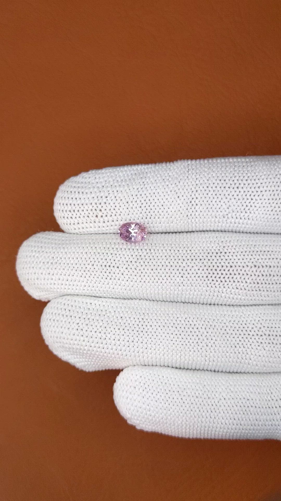 0.90 Ct. Purplish Pink Sapphire from Ceylon (Sri Lanka) Size Video