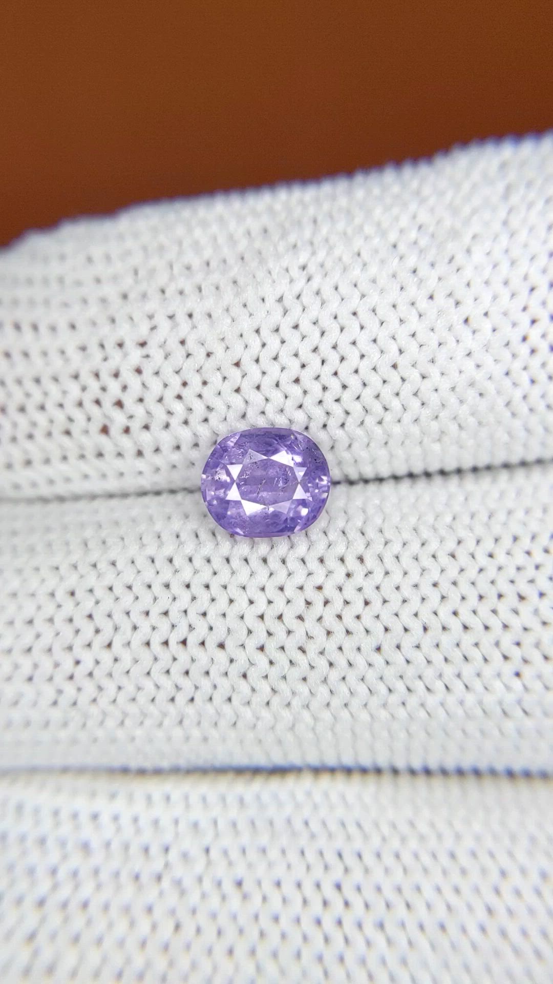 1.26 Ct. Purple Sapphire from Ceylon (Sri Lanka) Size Video