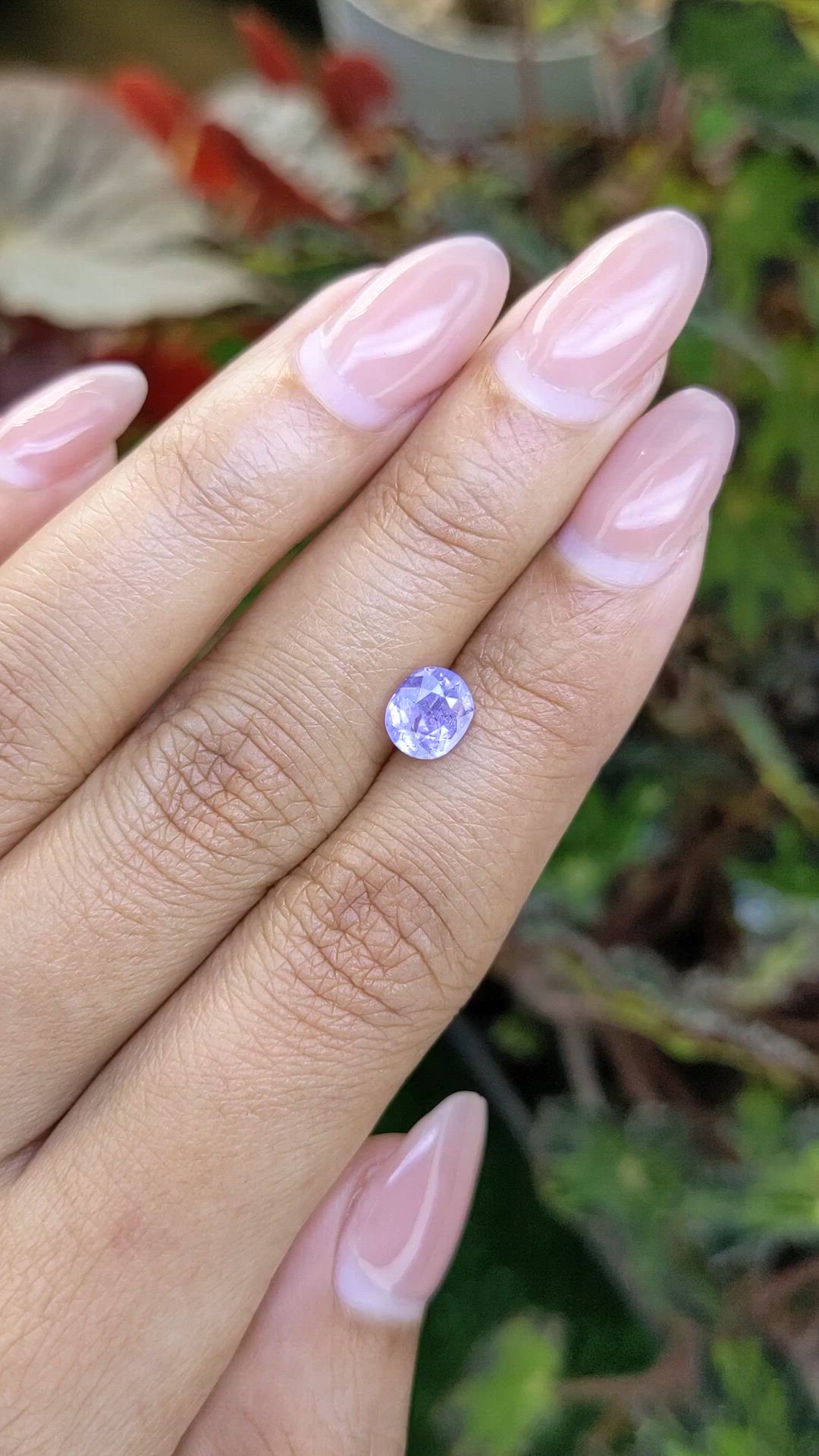 1.26 Ct. Purple Sapphire from Ceylon (Sri Lanka) Size Video
