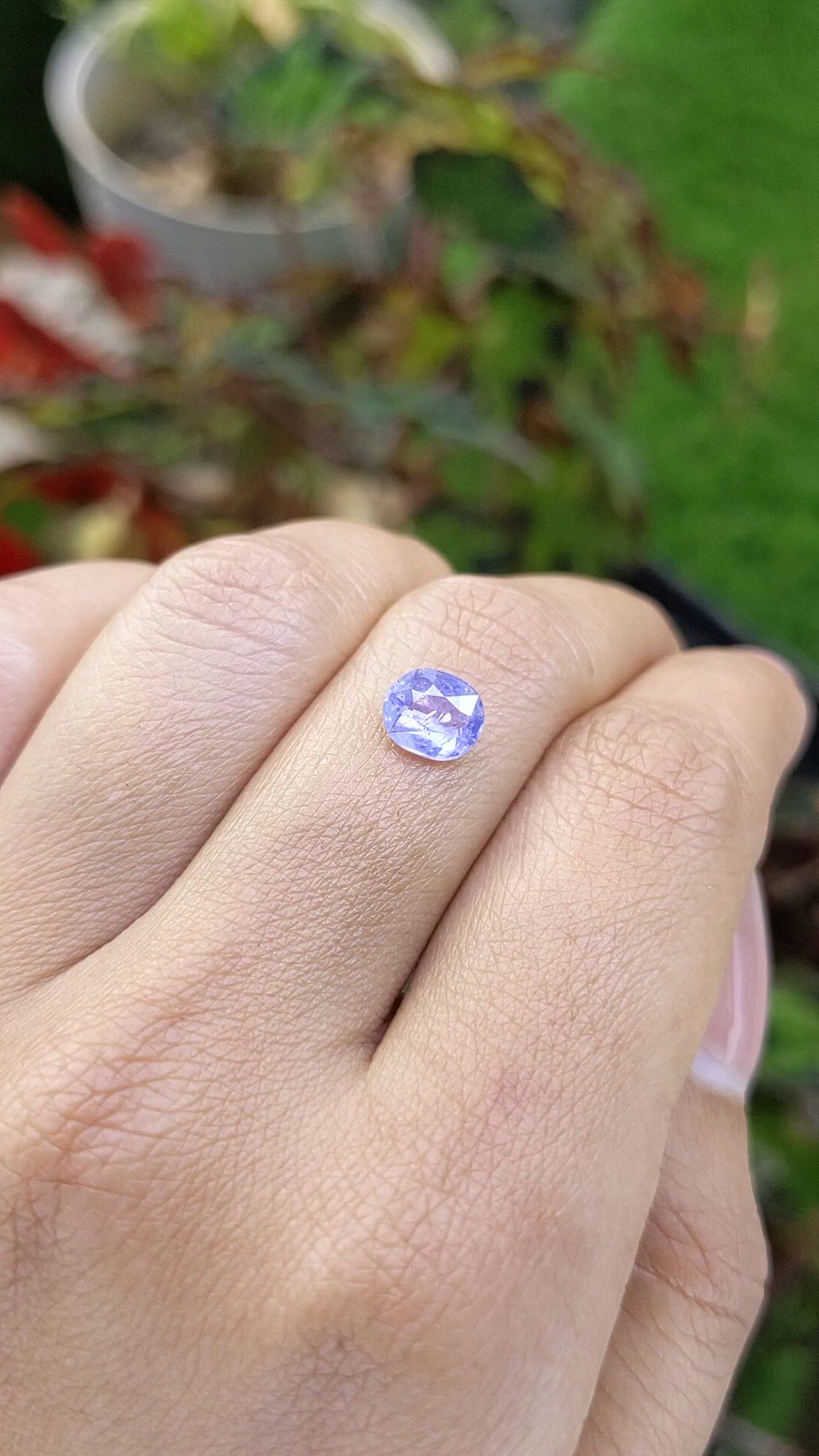 1.26 Ct. Purple Sapphire from Ceylon (Sri Lanka) Size Video