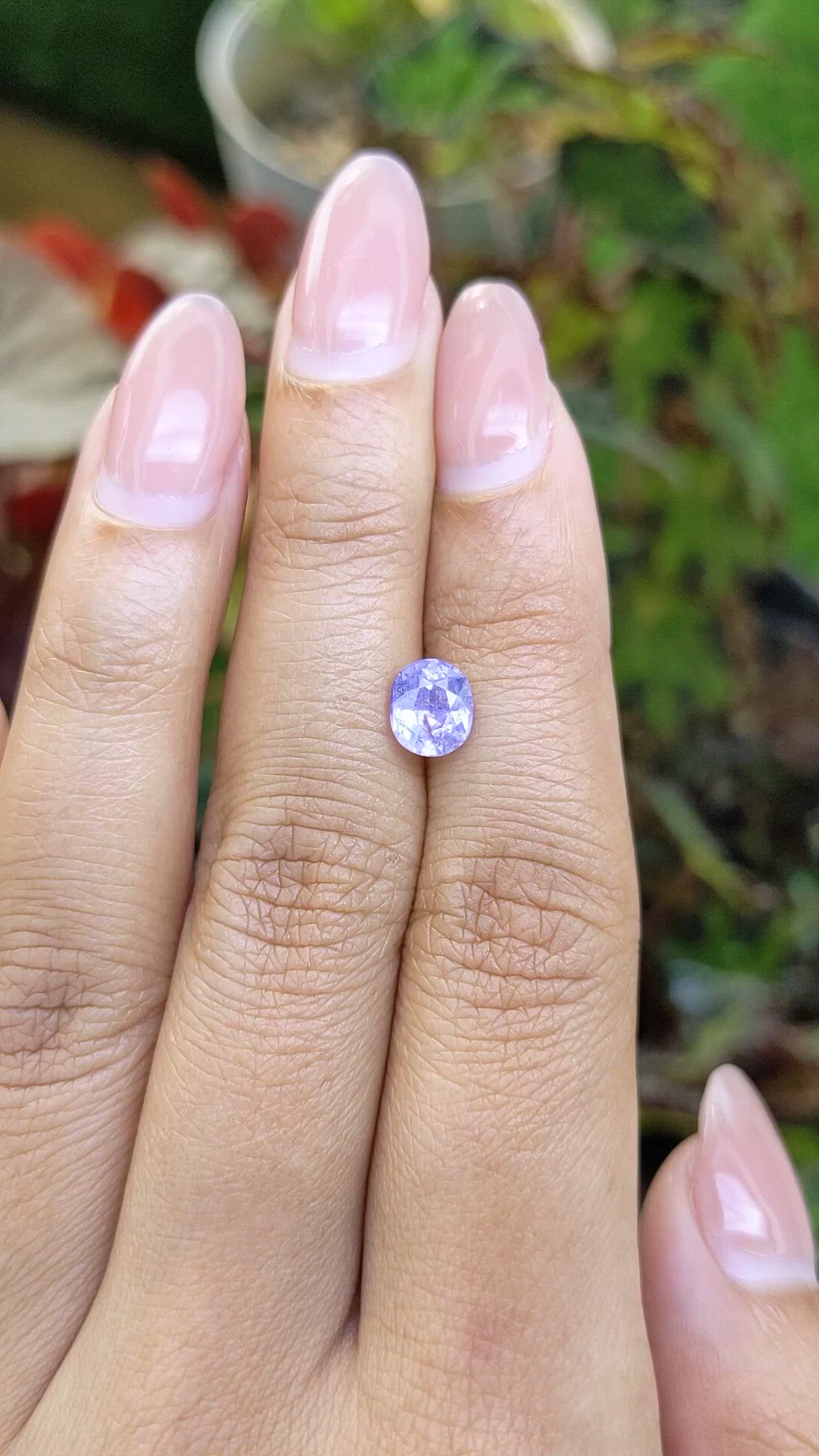 1.26 Ct. Purple Sapphire from Ceylon (Sri Lanka) Size Video