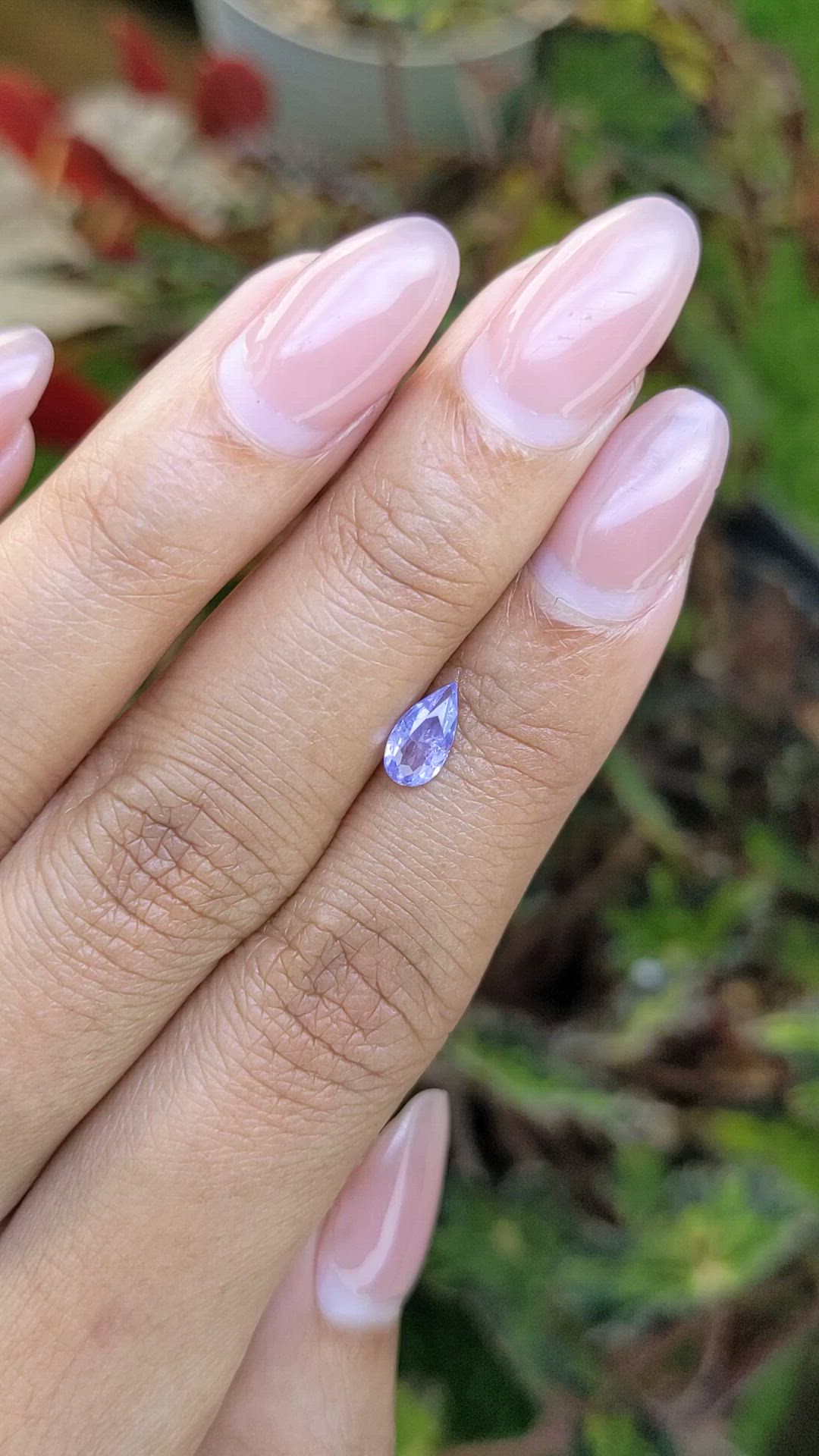 0.59 Ct. Violet Sapphire from Ceylon (Sri Lanka) Size Video