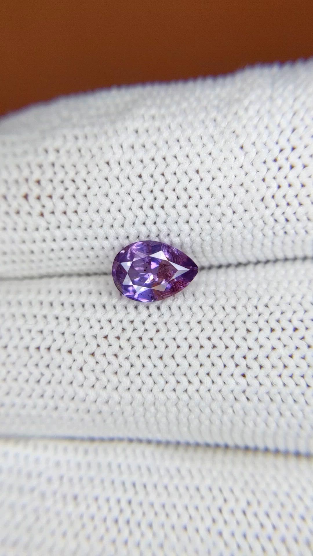1.10 Ct. Pinkish Purple Sapphire from Ceylon (Sri Lanka) Size Video