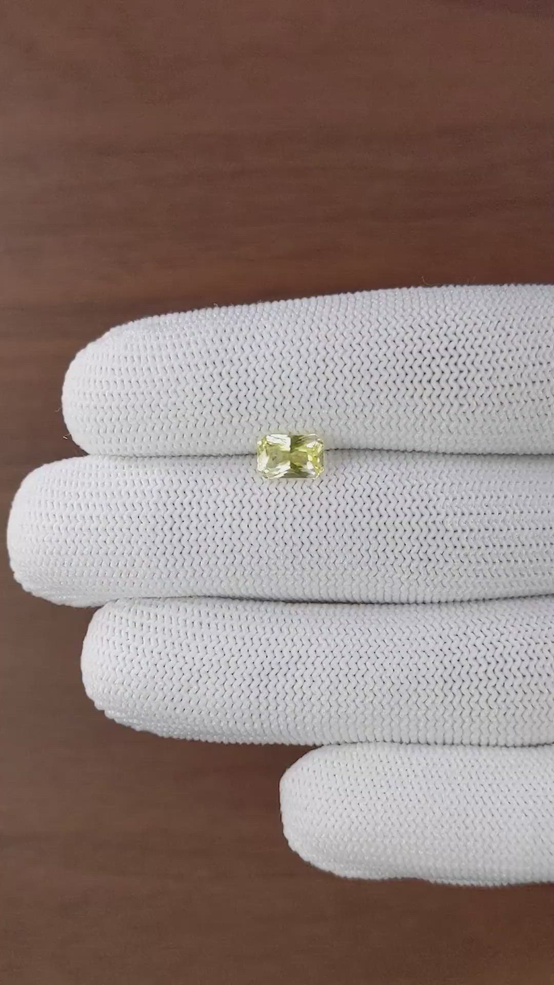 1.55 Ct. Yellow Sapphire from Ceylon (Sri Lanka) Size Video