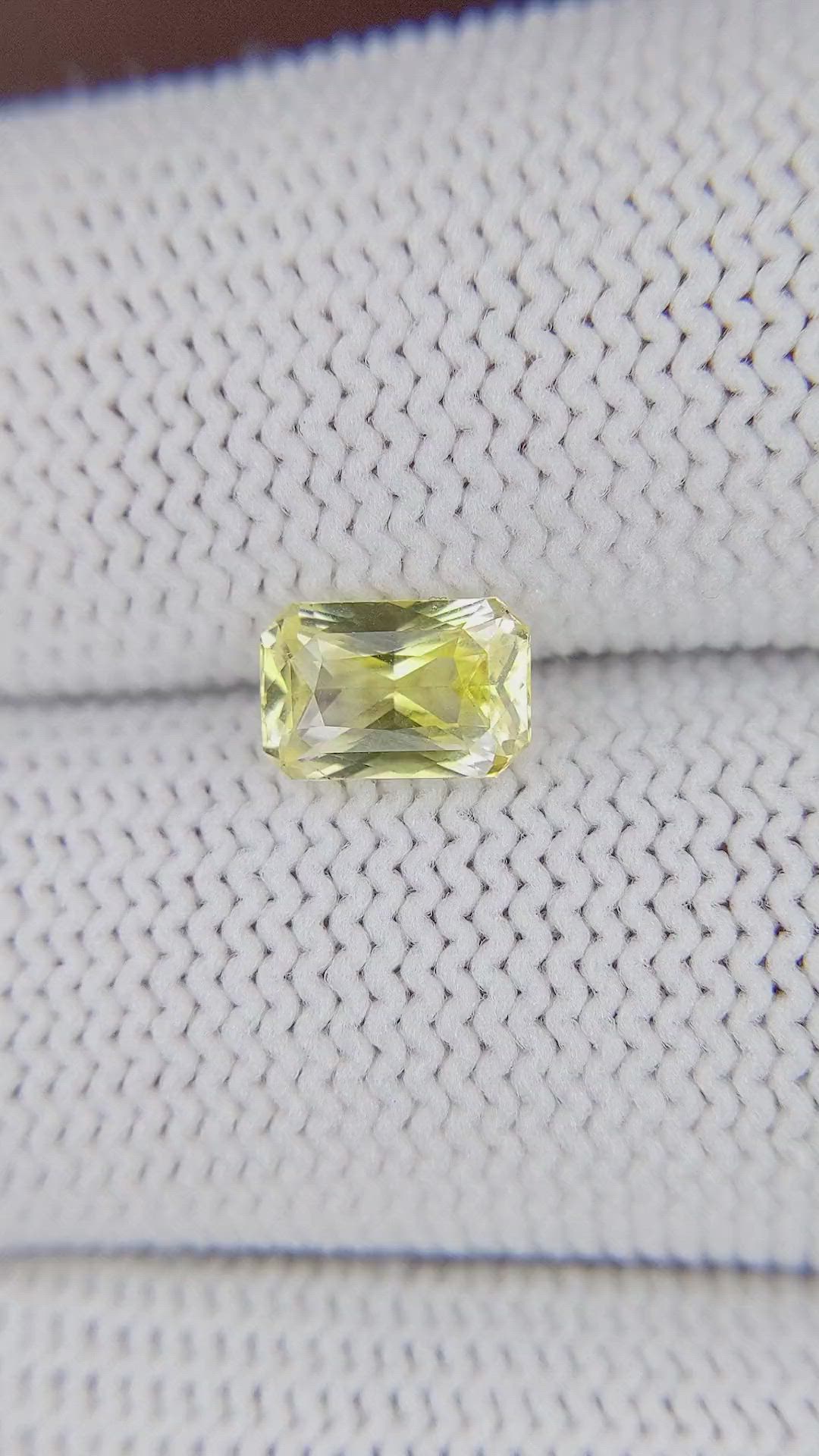 1.55 Ct. Yellow Sapphire from Ceylon (Sri Lanka) Size Video