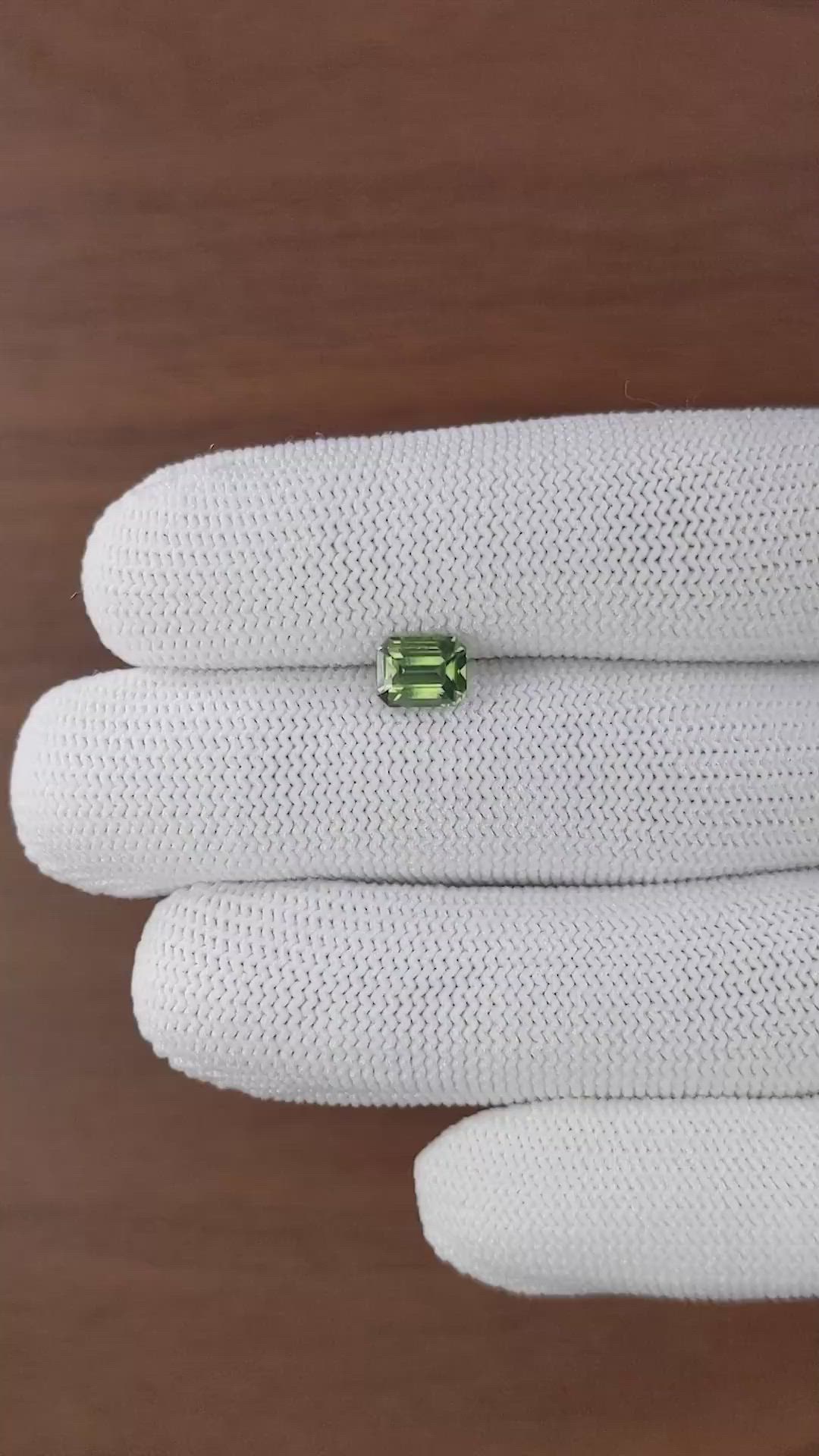 1.61 Ct. Green Sapphire from Madagascar Size Video