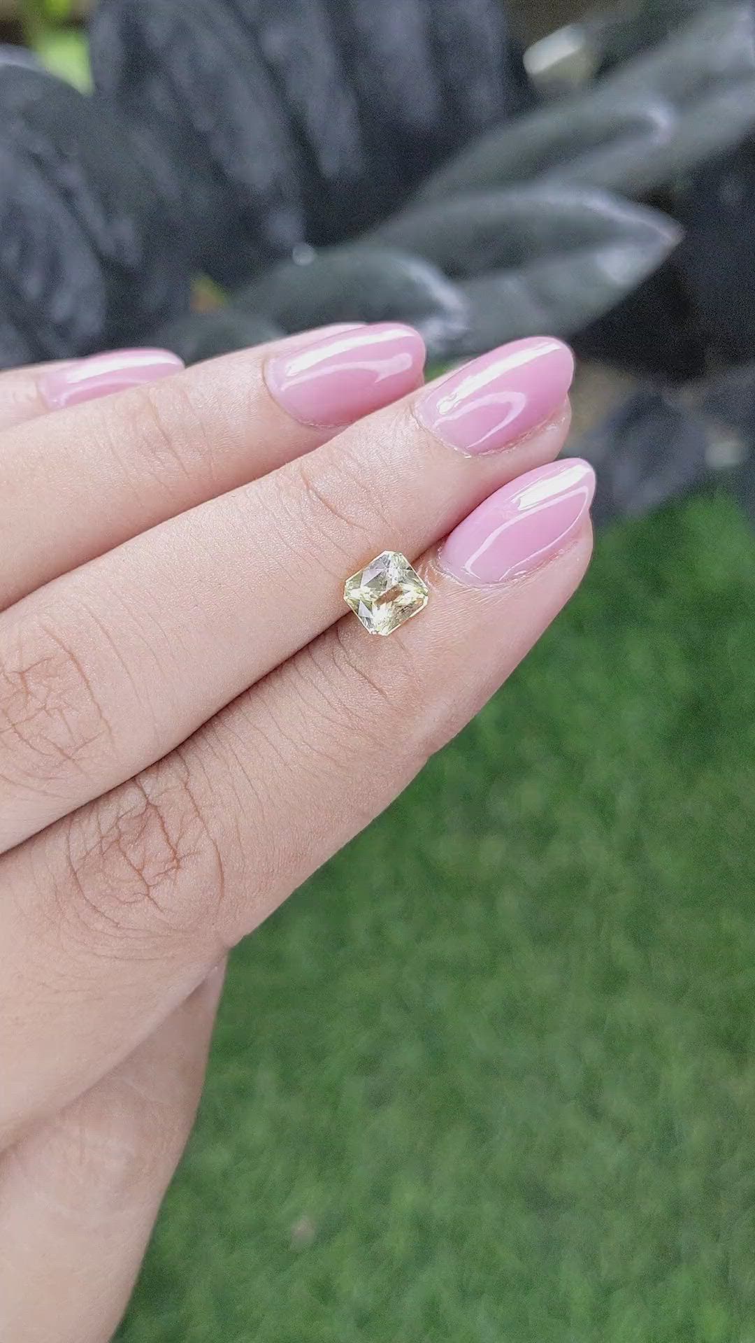 1.08 Ct. Yellow Sapphire from Ceylon (Sri Lanka) Size Video