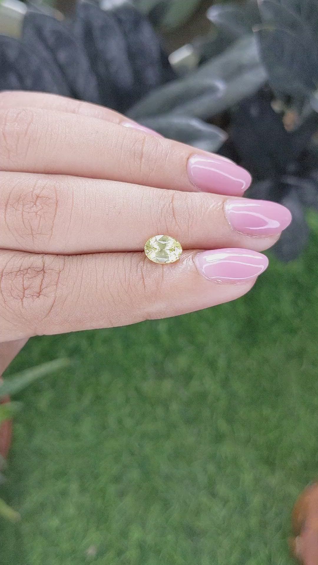 1.17 Ct. Yellow Sapphire from Ceylon (Sri Lanka) Size Video