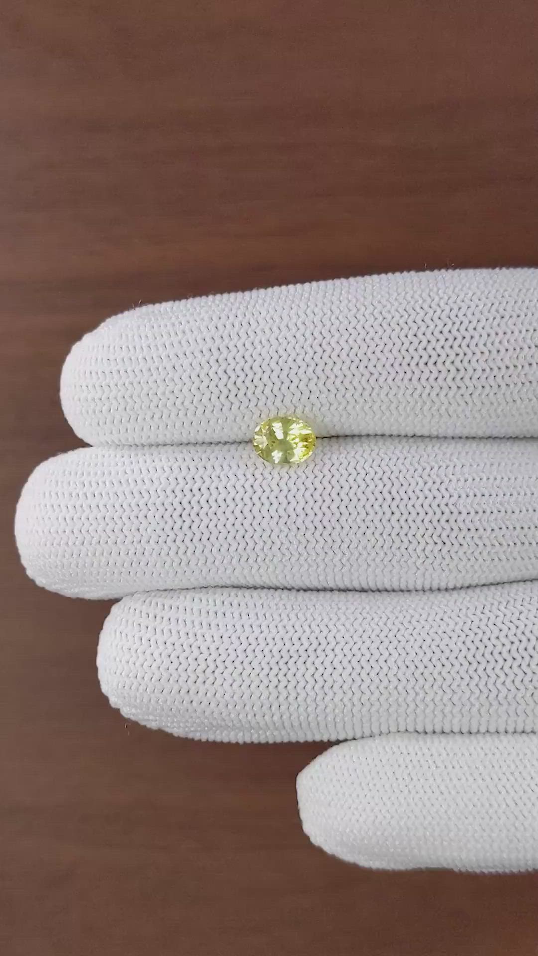 1.17 Ct. Yellow Sapphire from Ceylon (Sri Lanka) Size Video