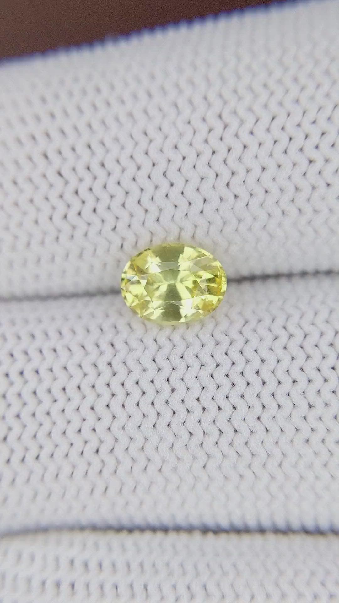 1.17 Ct. Yellow Sapphire from Ceylon (Sri Lanka) Size Video