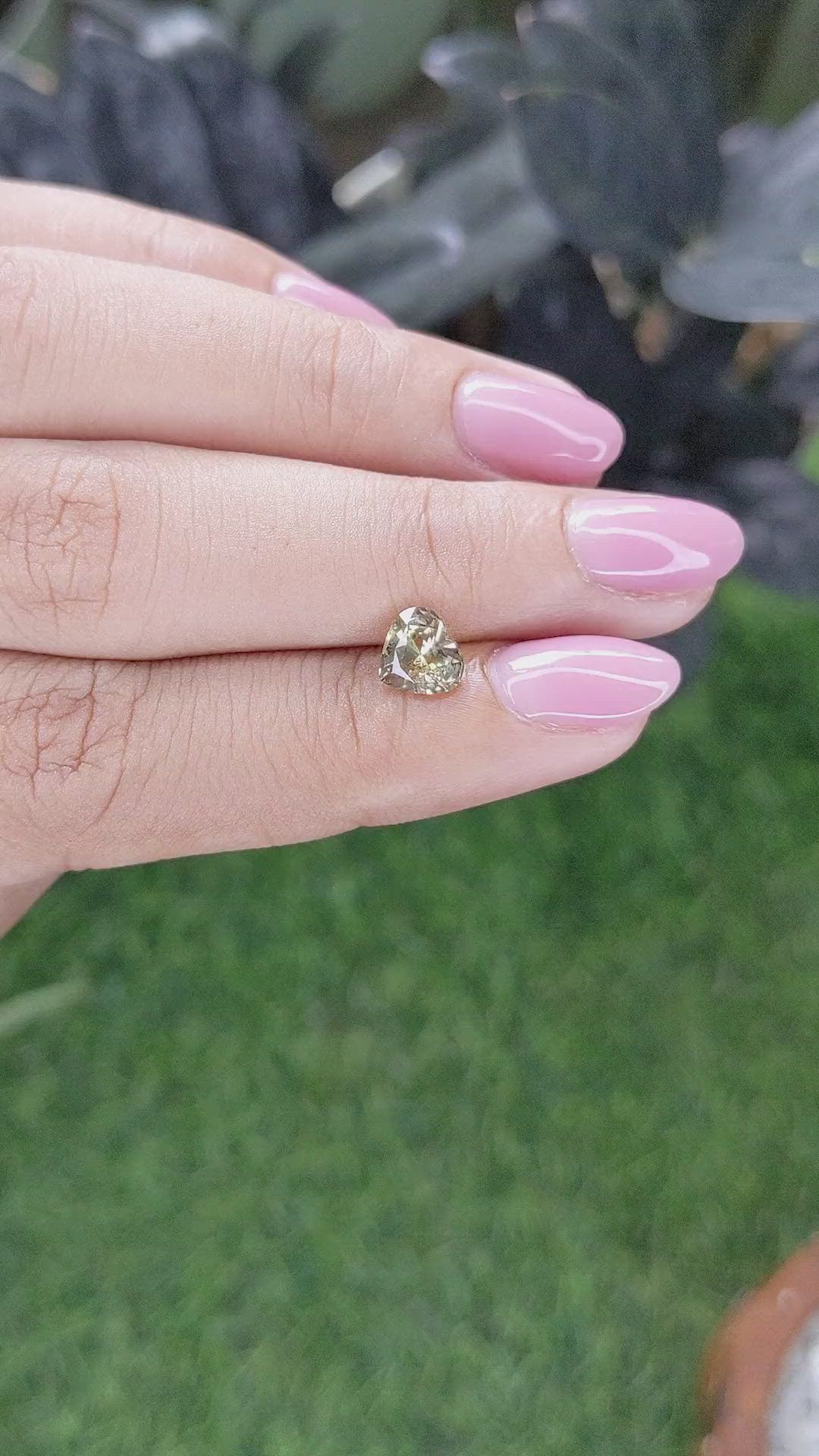 1.18 Ct. Yellowish Green Sapphire from Madagascar Size Video