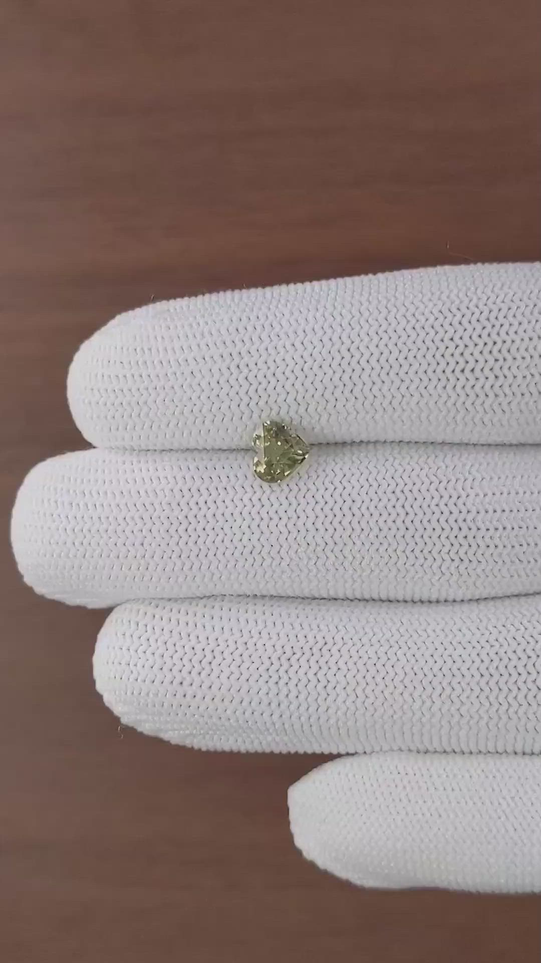 1.18 Ct. Yellowish Green Sapphire from Madagascar Size Video