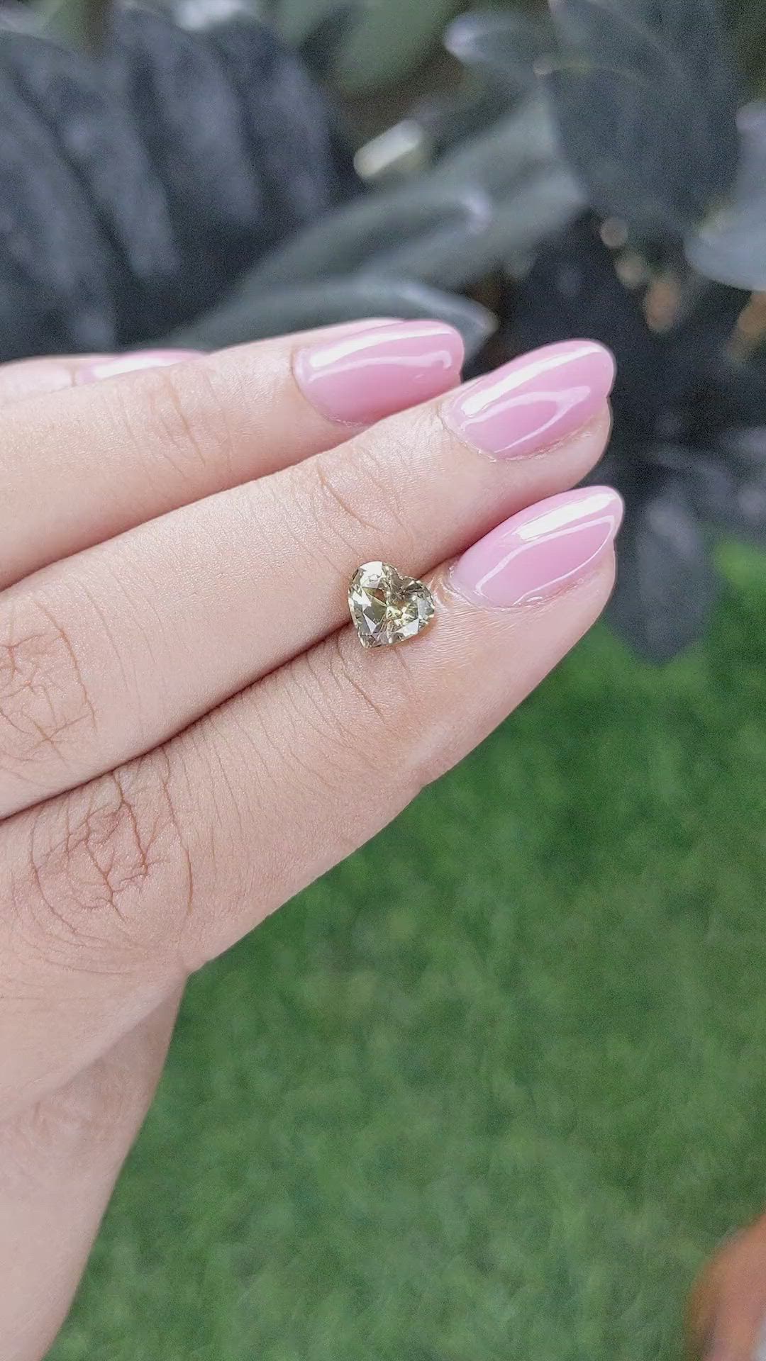 1.18 Ct. Yellowish Green Sapphire from Madagascar Size Video