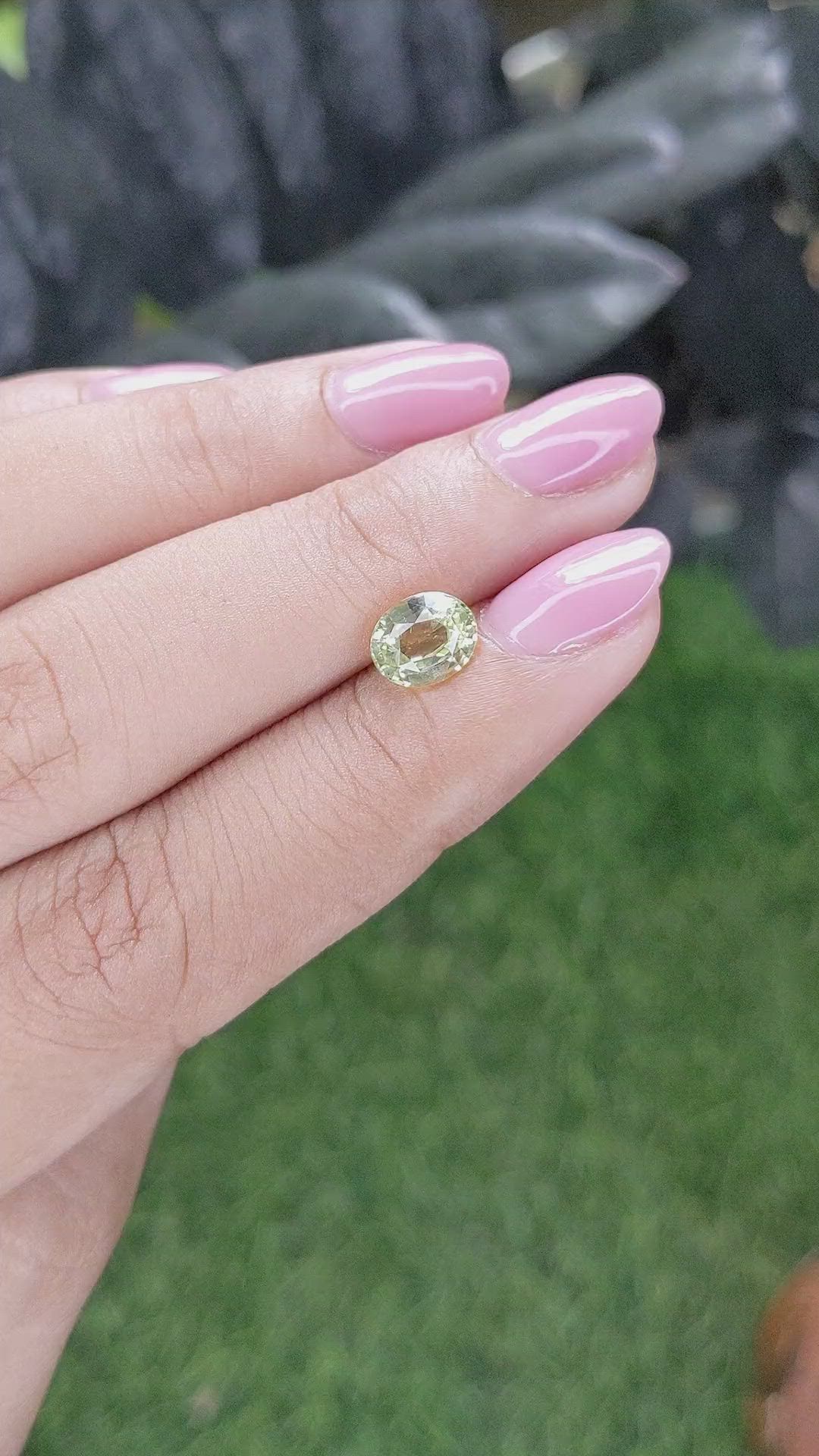 1.59 Ct. Green Sapphire from Madagascar Size Video