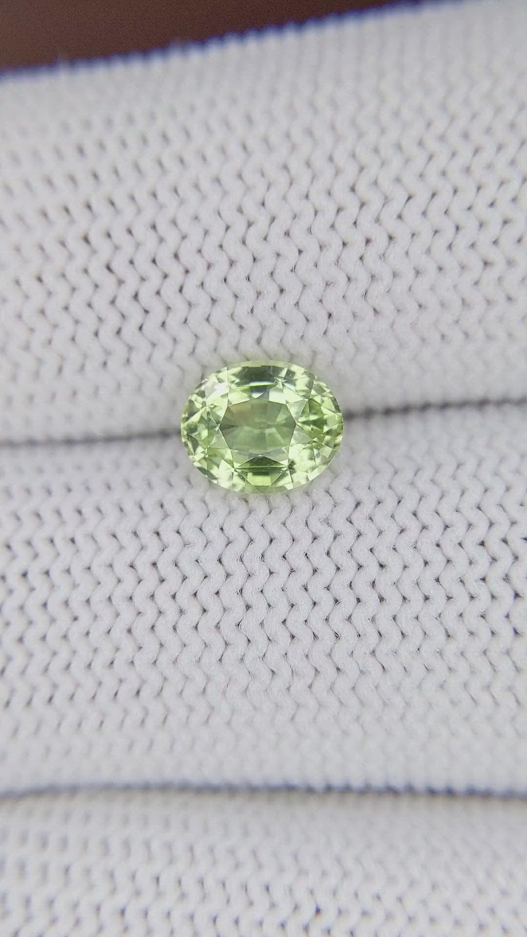 1.59 Ct. Green Sapphire from Madagascar Size Video