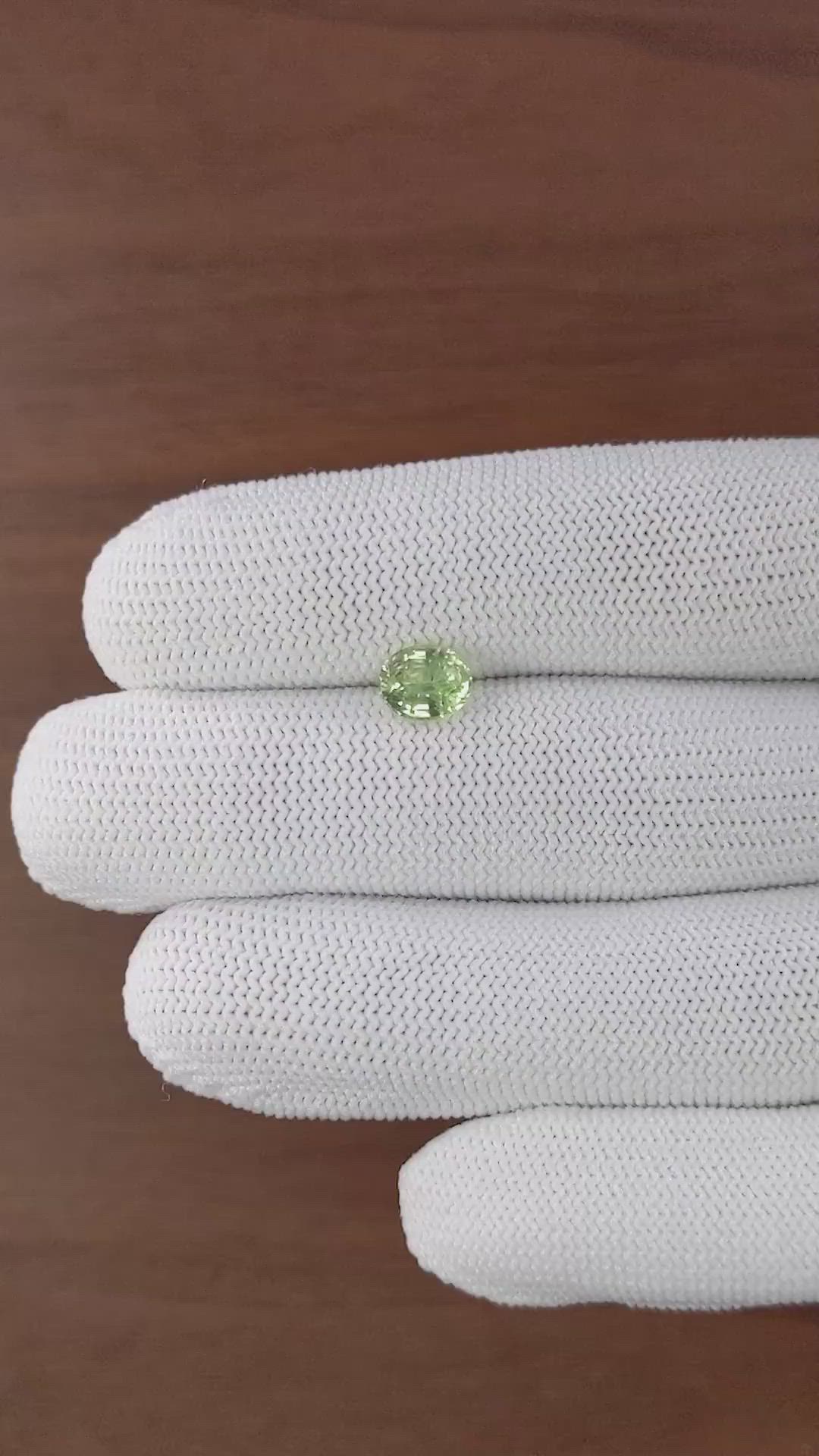 1.59 Ct. Green Sapphire from Madagascar Size Video
