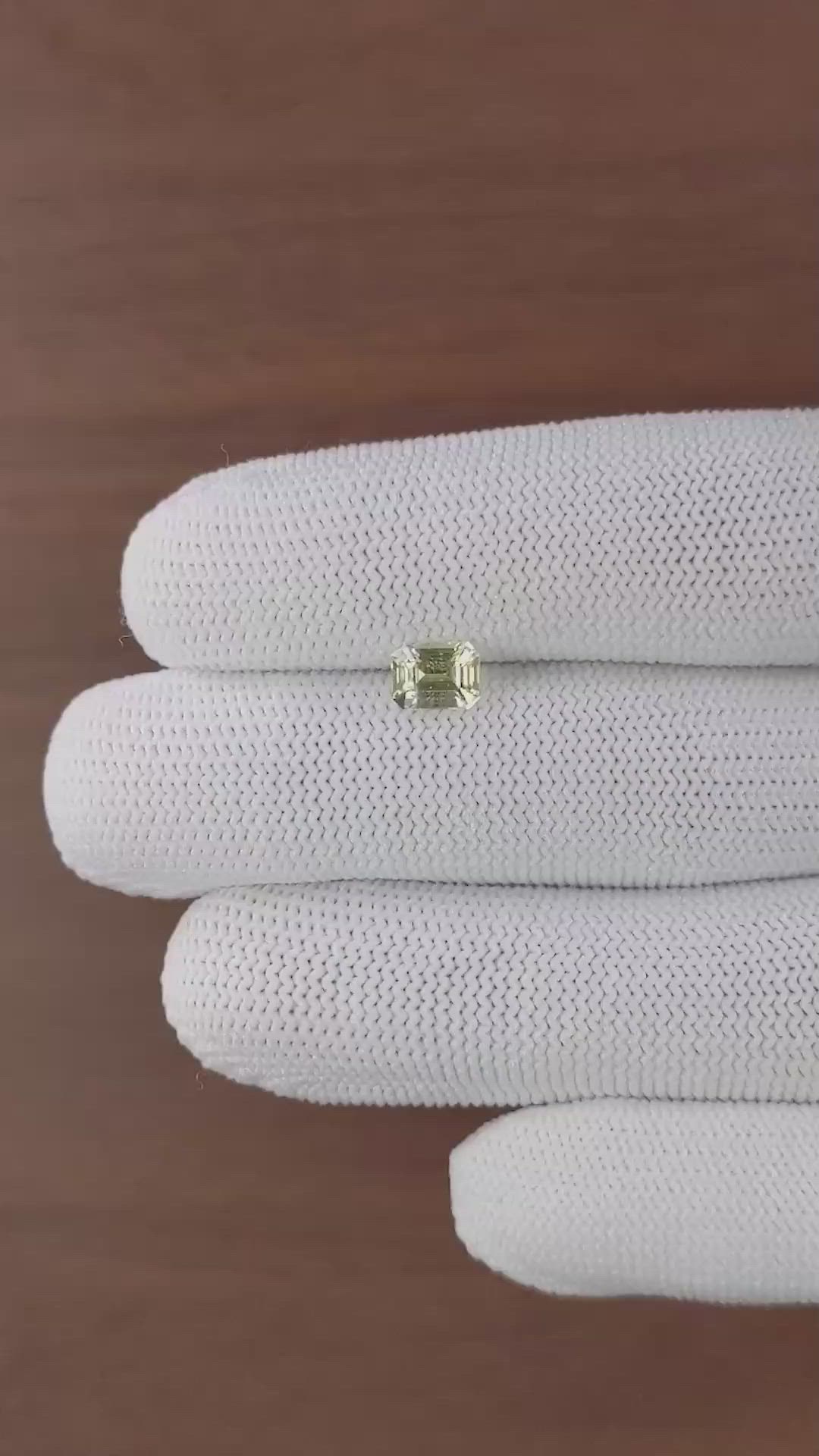 1.34 Ct. Yellow Sapphire from Madagascar Size Video