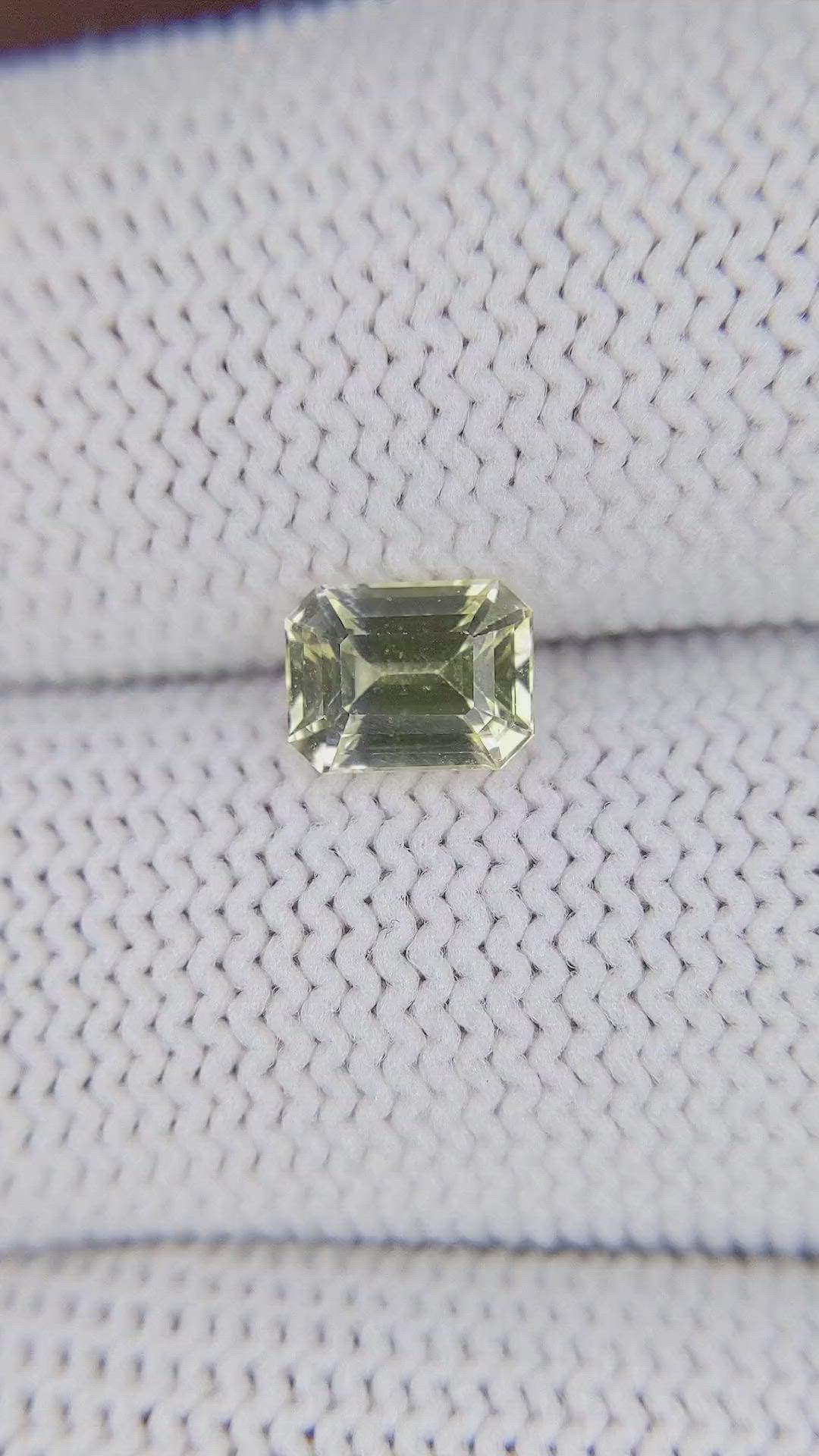 1.34 Ct. Yellow Sapphire from Madagascar Size Video