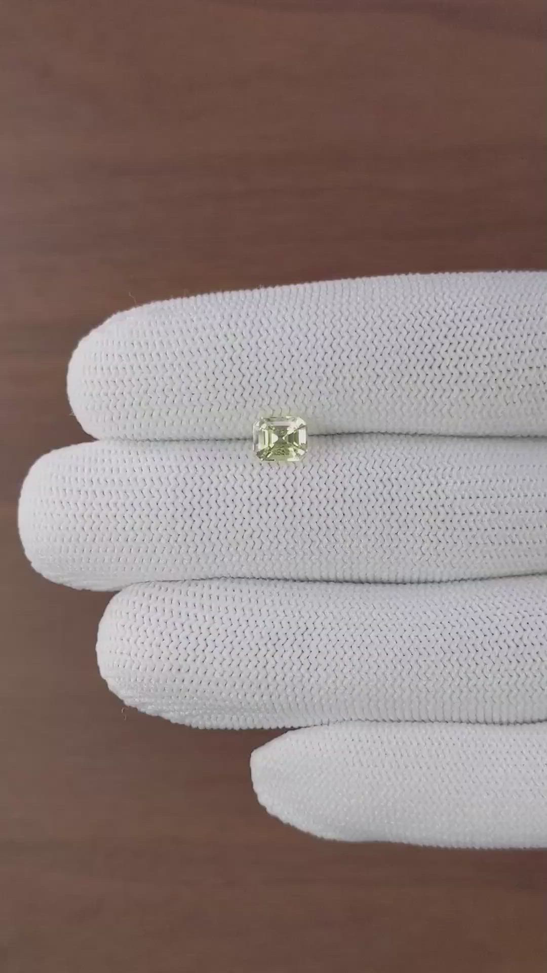 1.18 Ct. Yellow Sapphire from Ceylon (Sri Lanka) Size Video