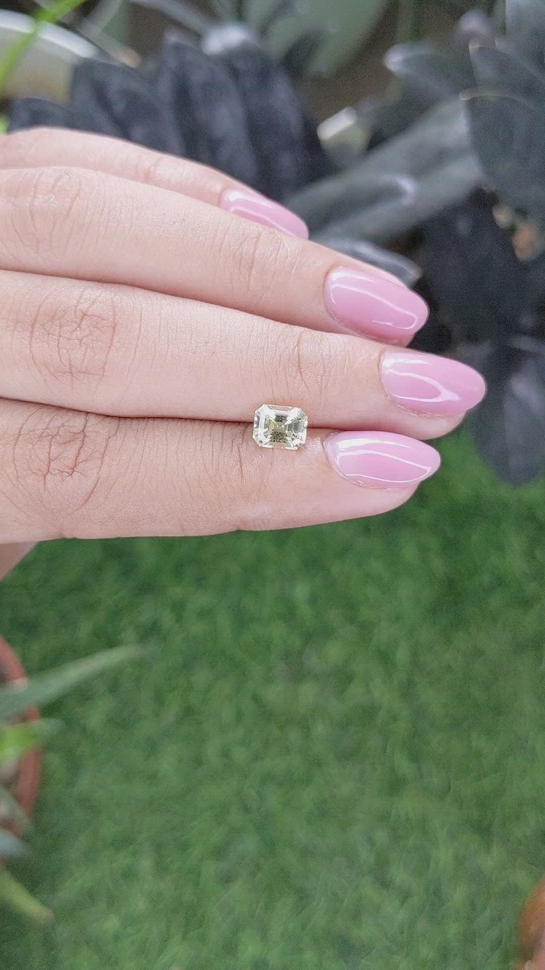 1.18 Ct. Yellow Sapphire from Ceylon (Sri Lanka) Size Video