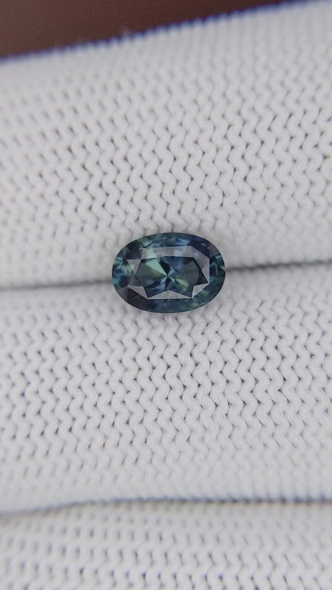 1.53 Ct. Greenish Blue Sapphire from Madagascar Size Video